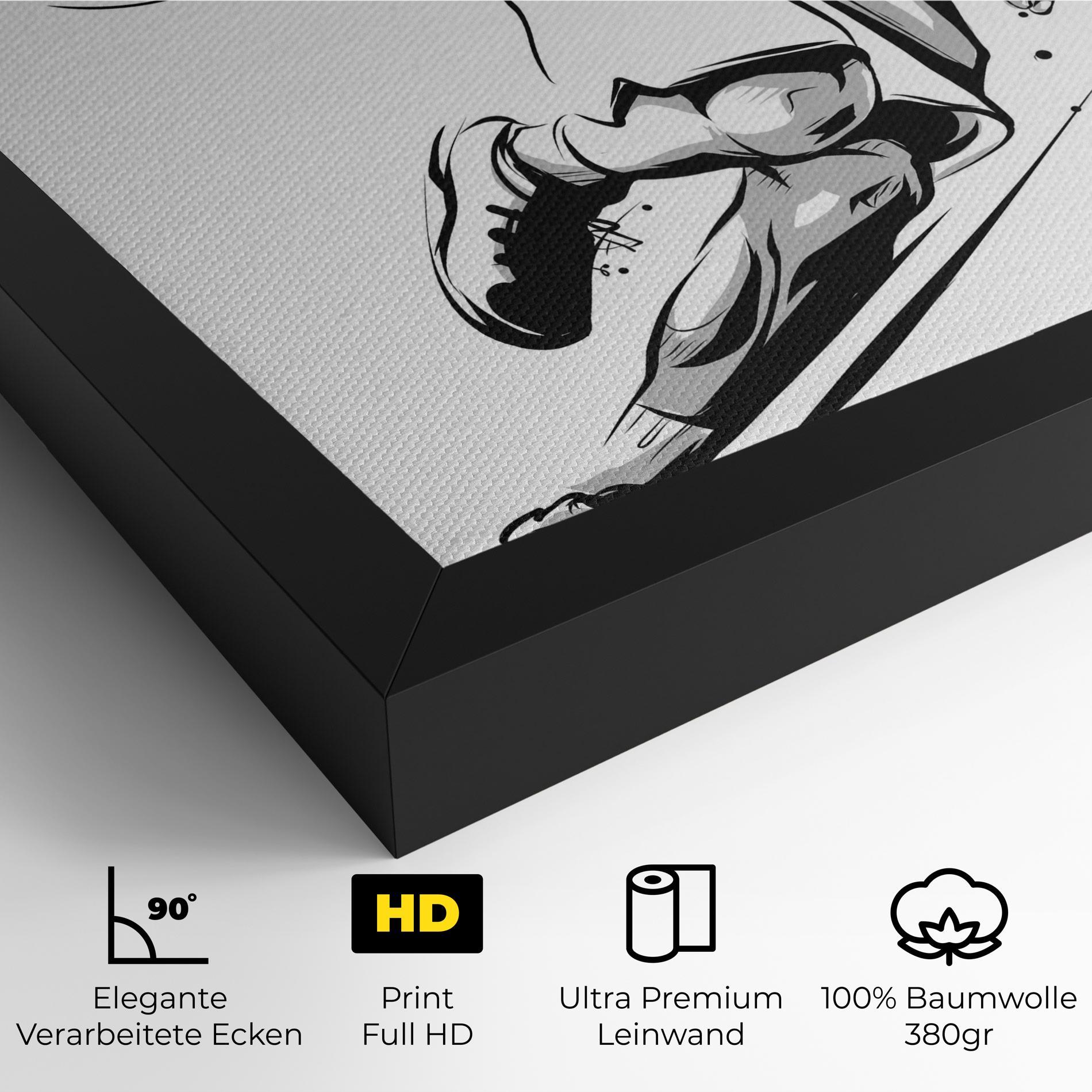 Leinwandbild Basketball Player Line mockup 4