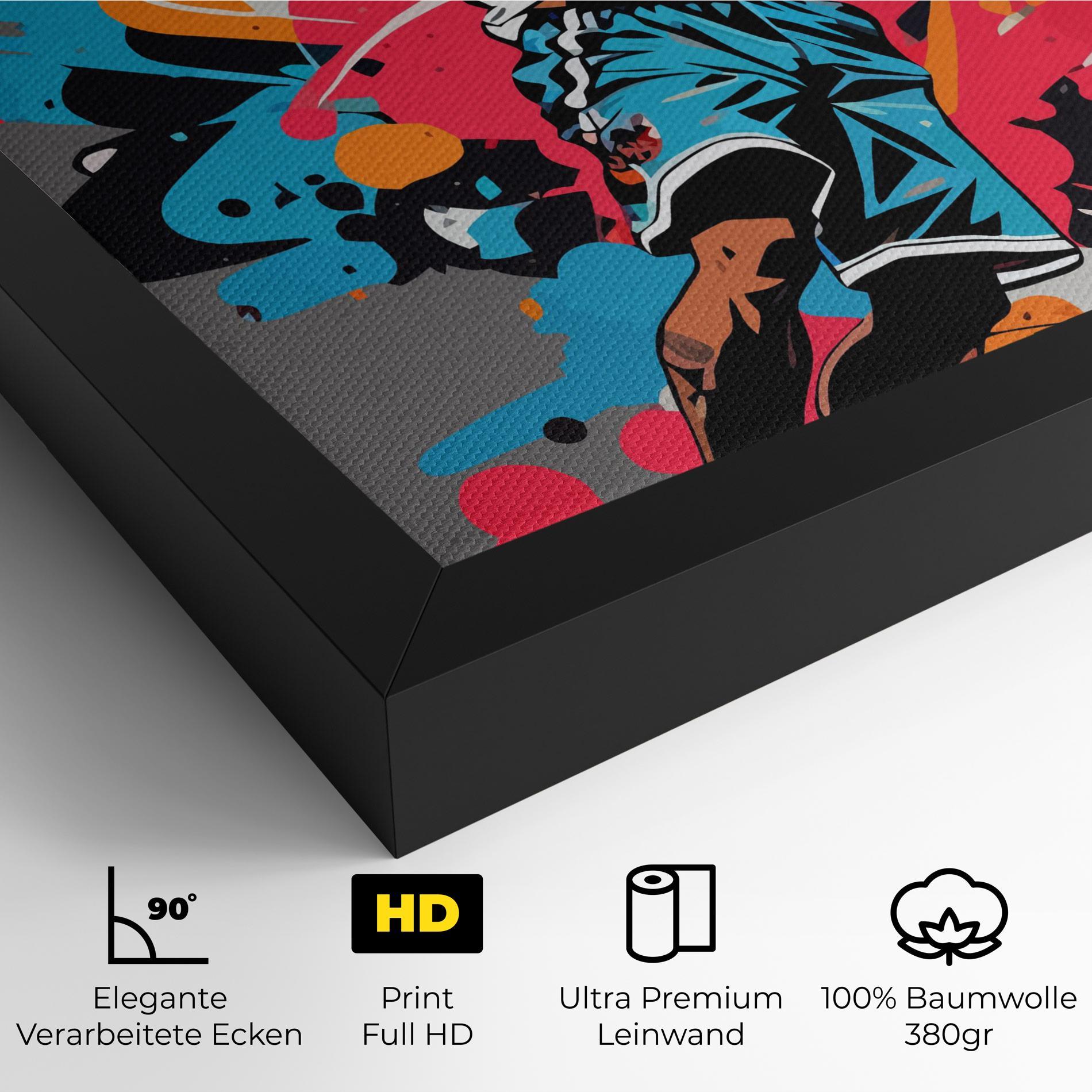 Leinwandbild Blue Red Basket mockup 4