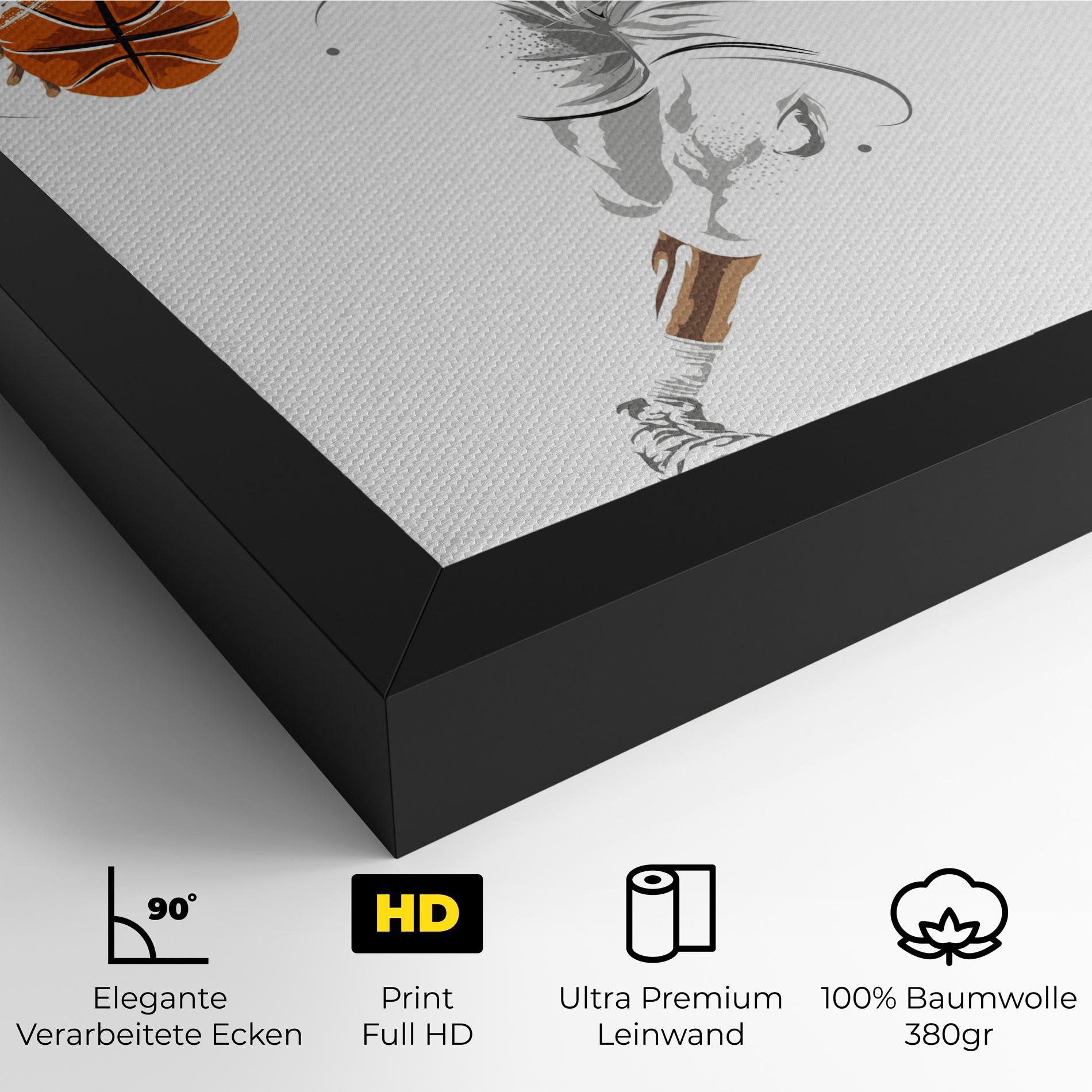 Leinwandbild Dribbling Basketbal mockup 4
