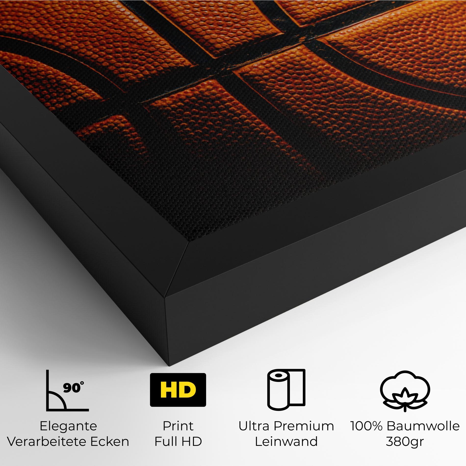 Leinwandbild Orange Basketball mockup 4
