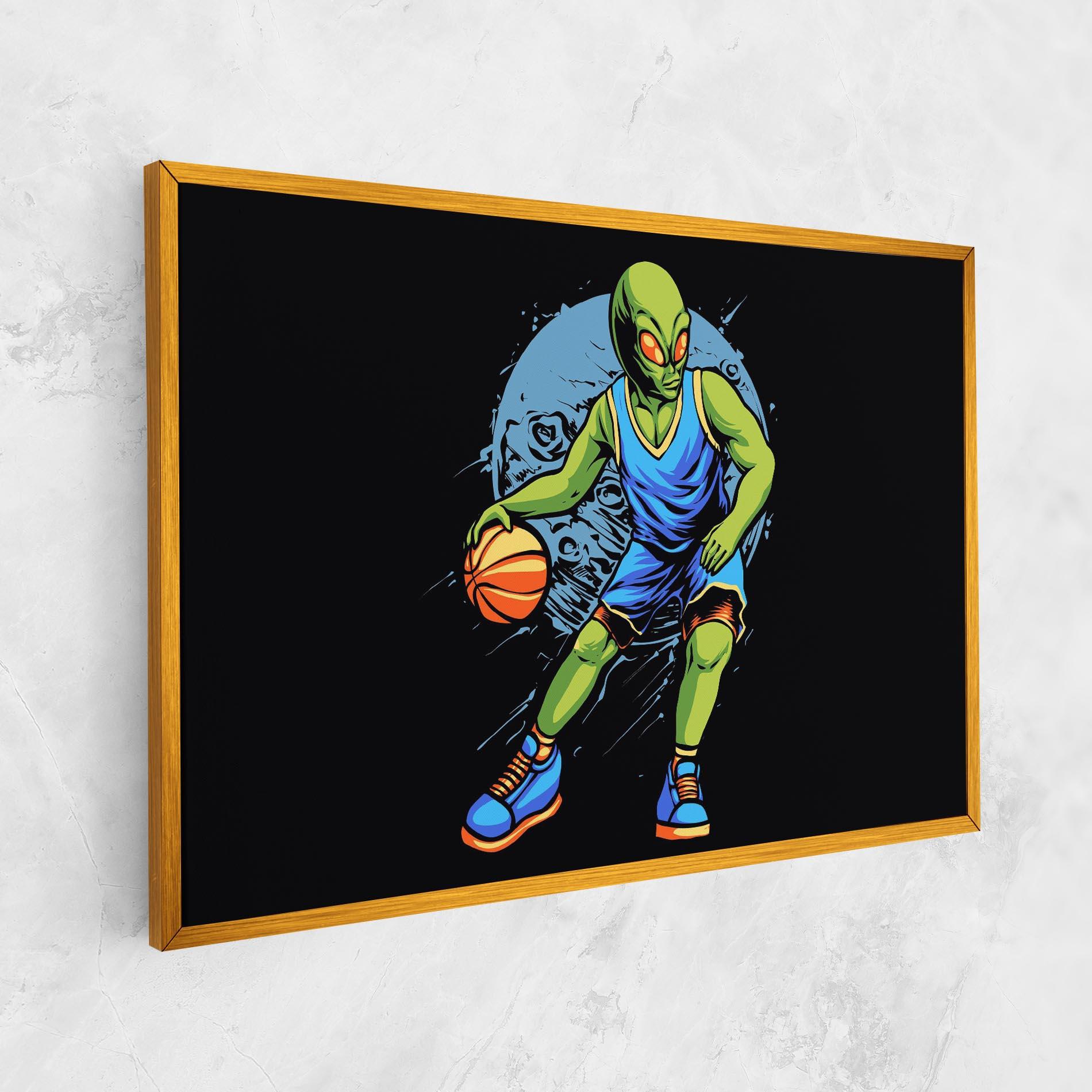 Leinwandbild Alien Basketball mockup 1