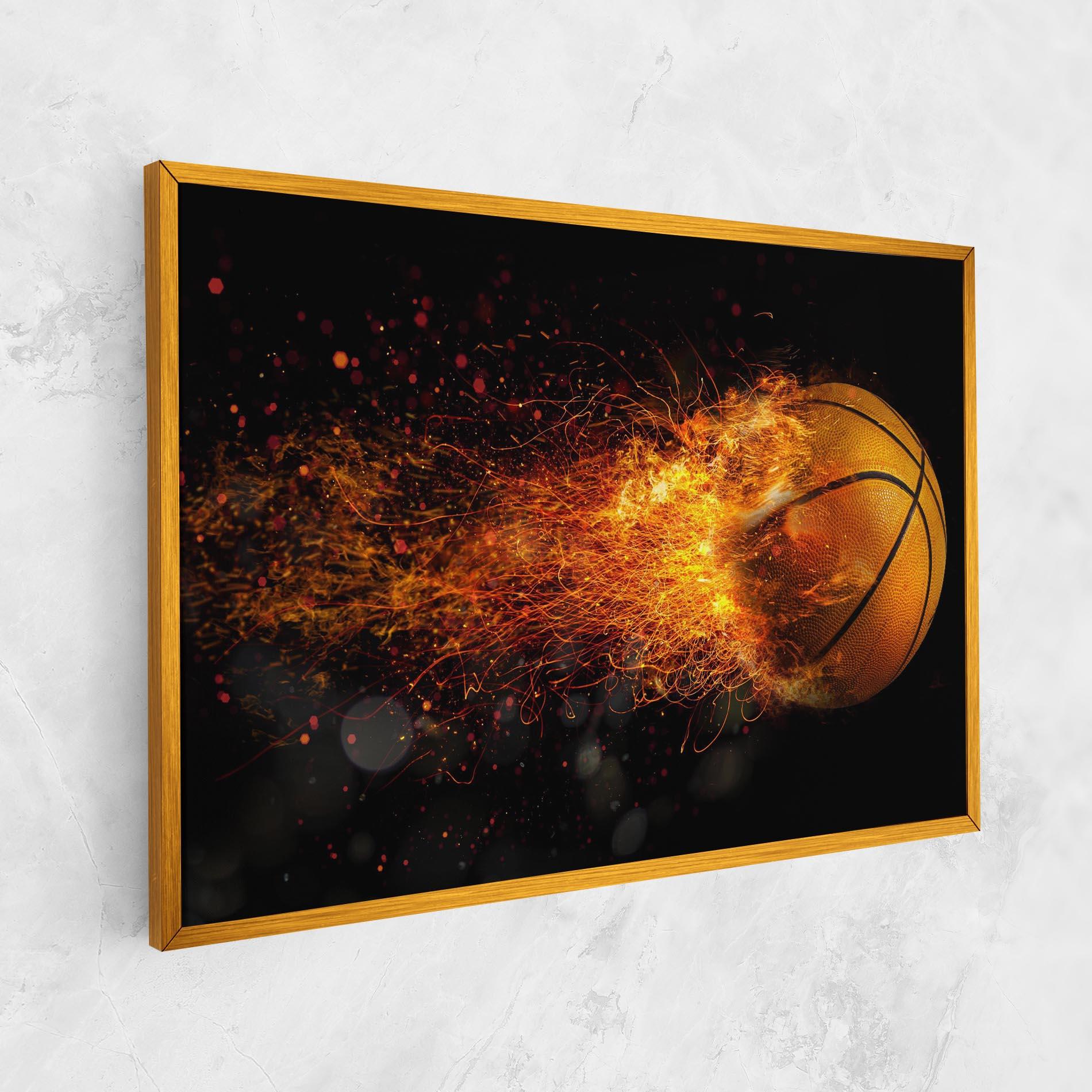 Leinwandbild Basket Ball Flame mockup 1