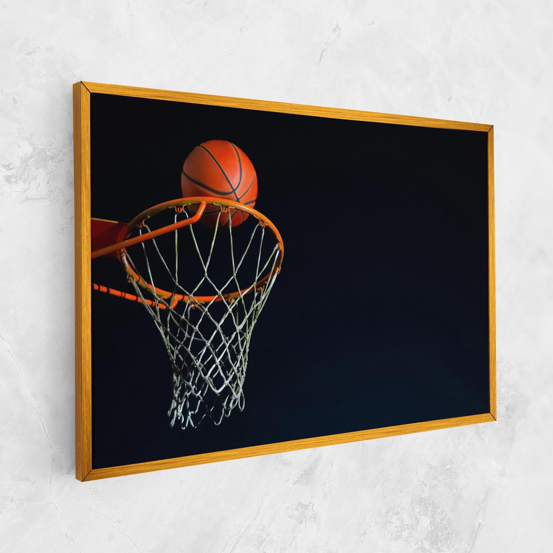 Basketball Hoop On Black mockup 1