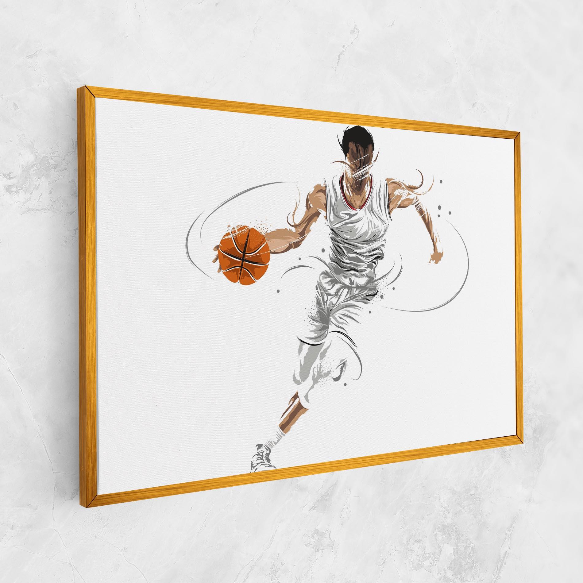 Leinwandbild Dribbling Basketbal mockup 1