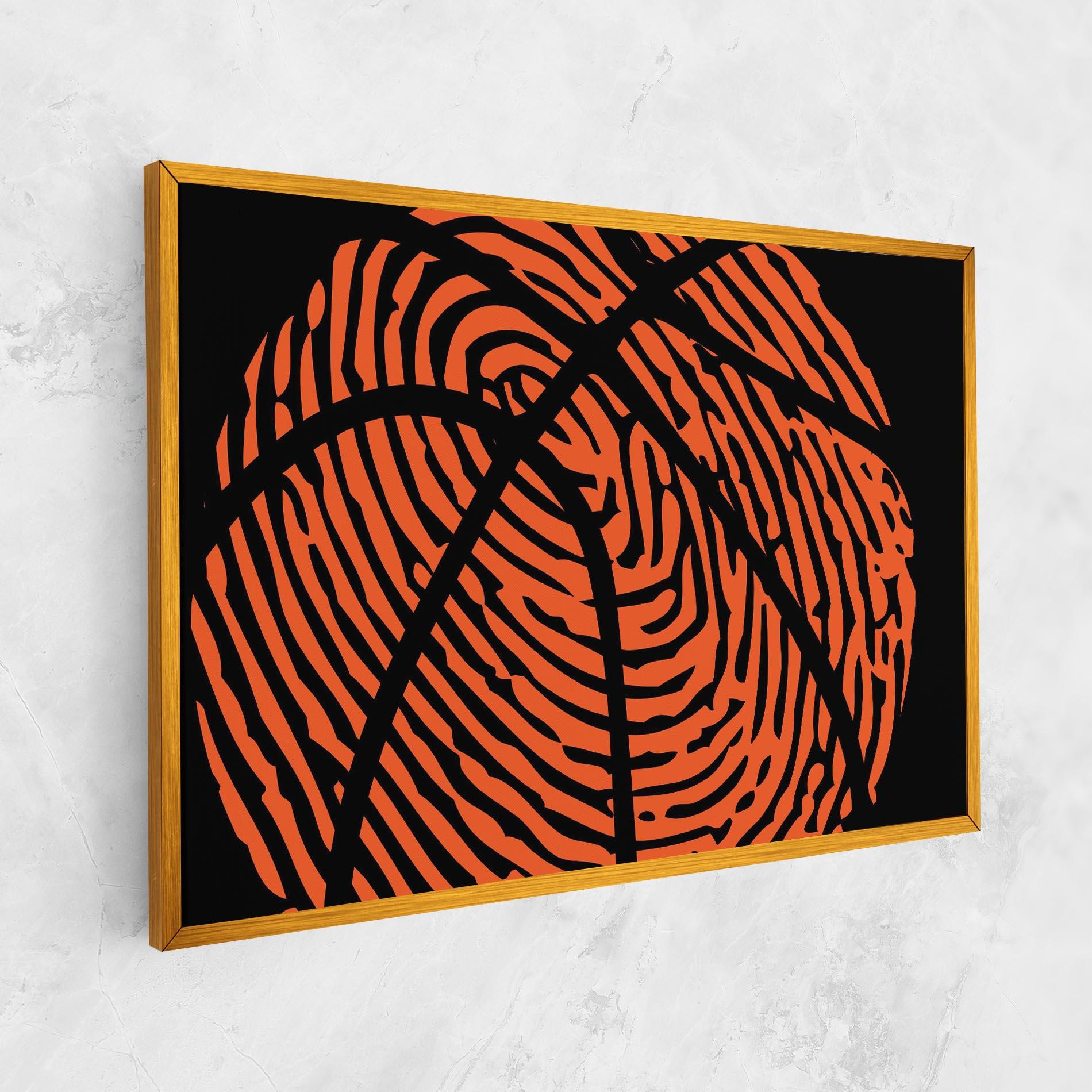 Leinwandbild Fingerprint Basketball mockup 1