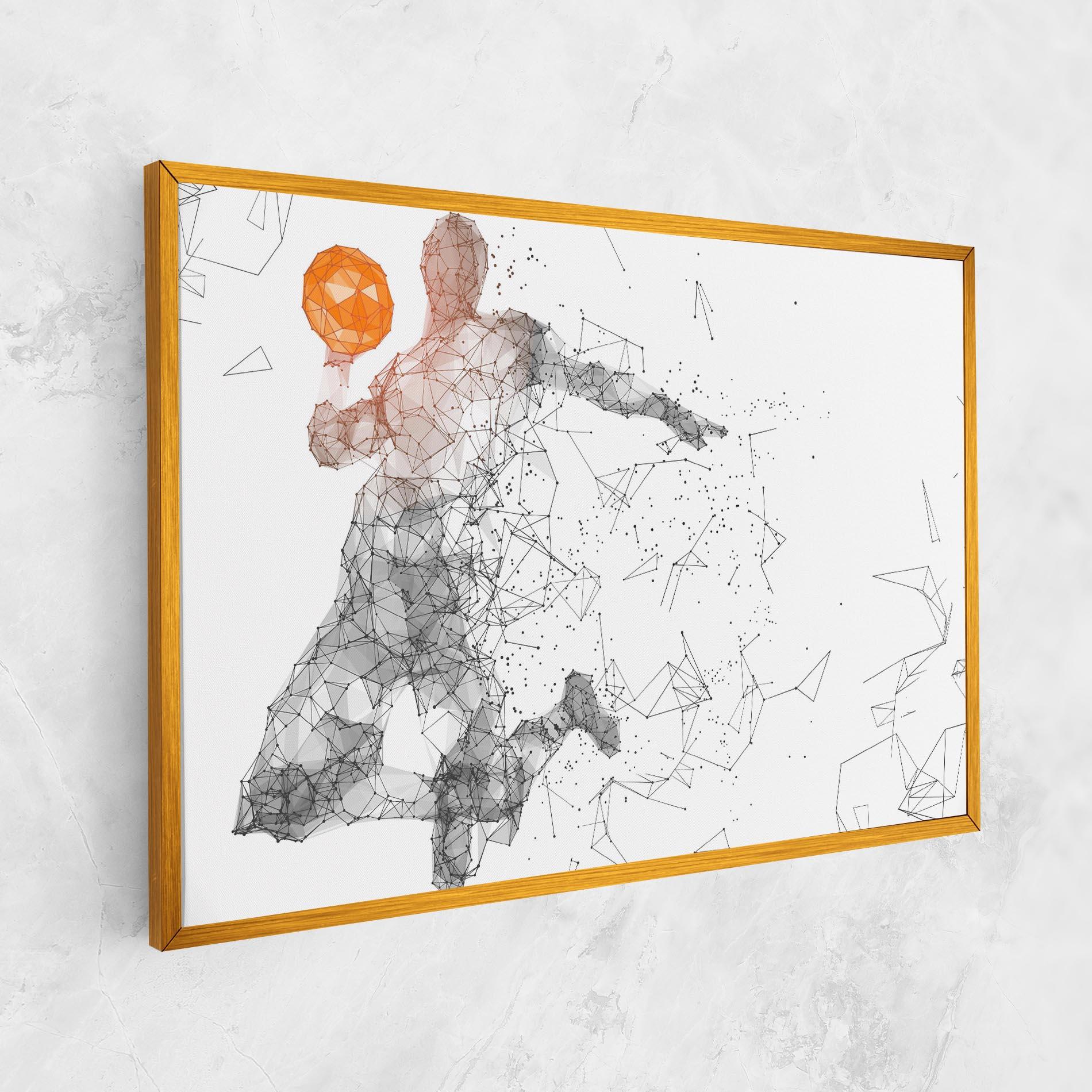 Leinwandbild Orange Line Basket mockup 1