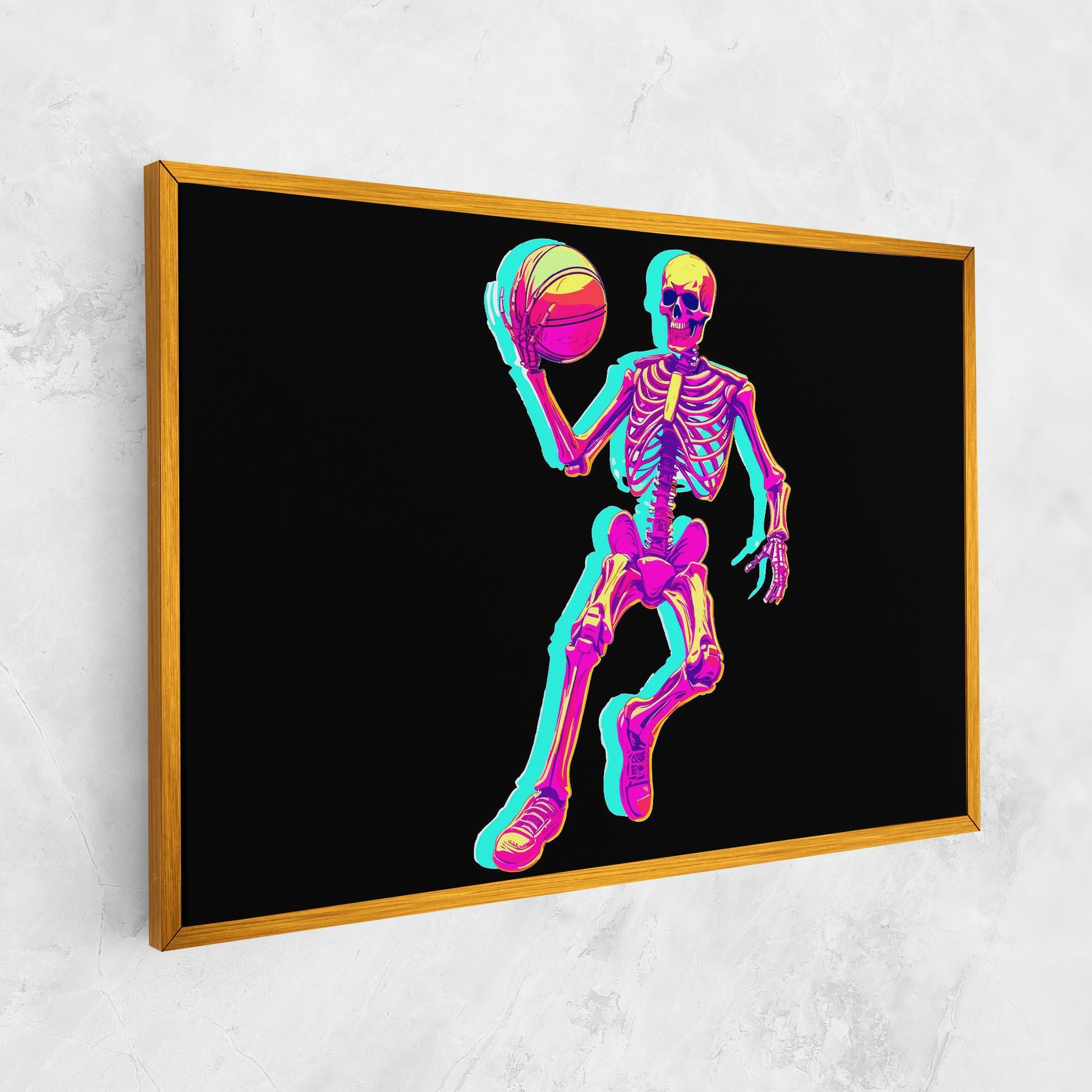 Leinwandbild Skeleton Basketball mockup 1