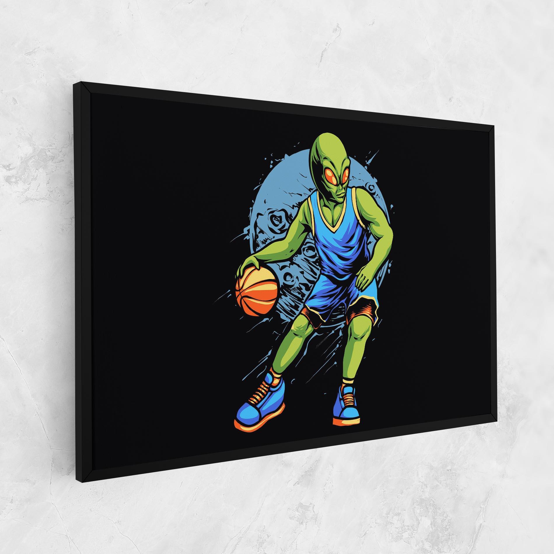 Leinwandbild Alien Basketball mockup 1