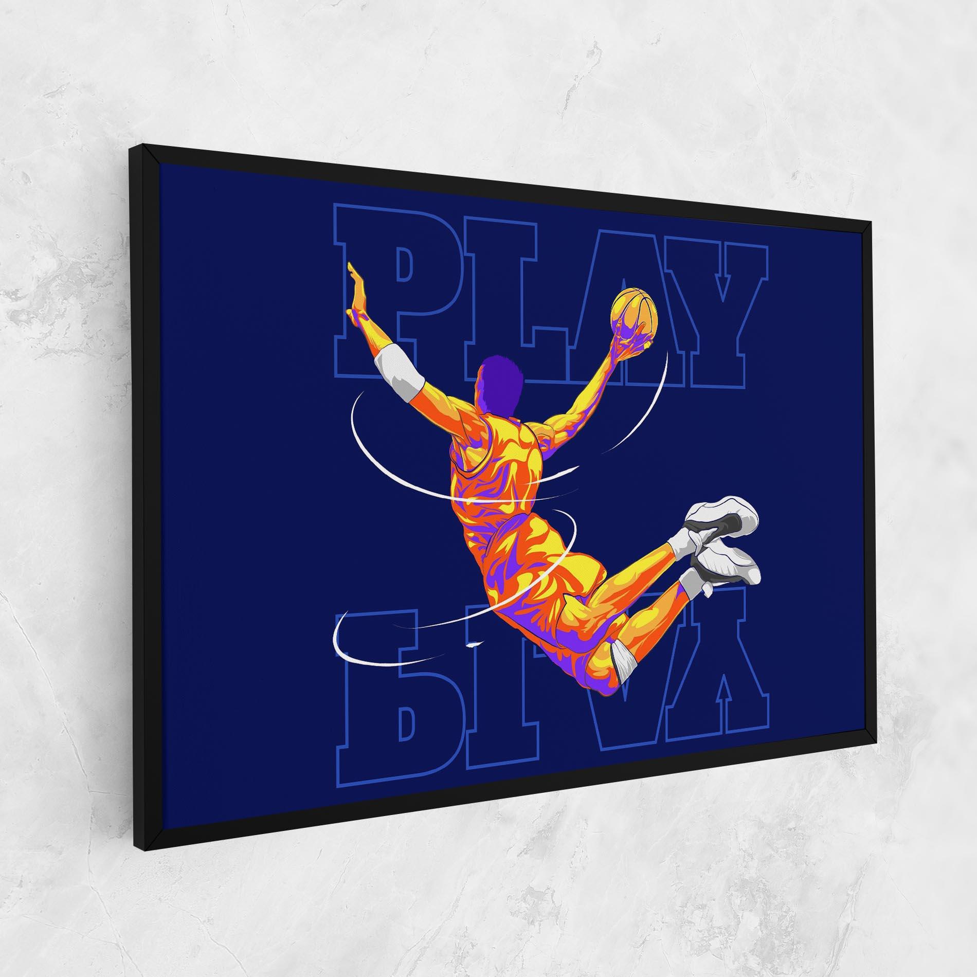 Leinwandbild Basketball Blue mockup 1