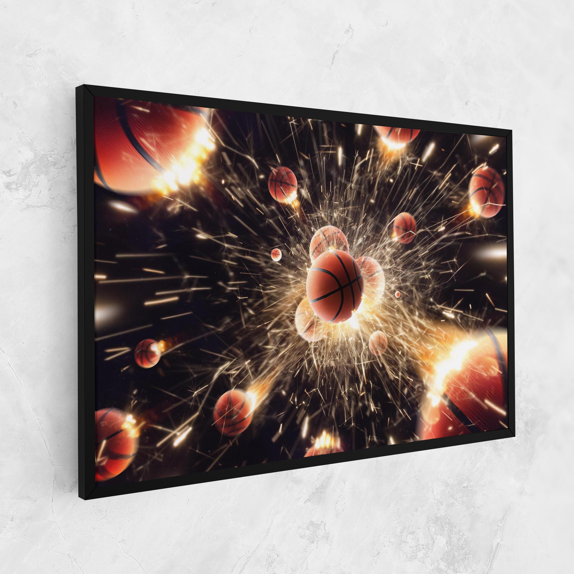 Leinwandbild Basketball Explosion mockup 1