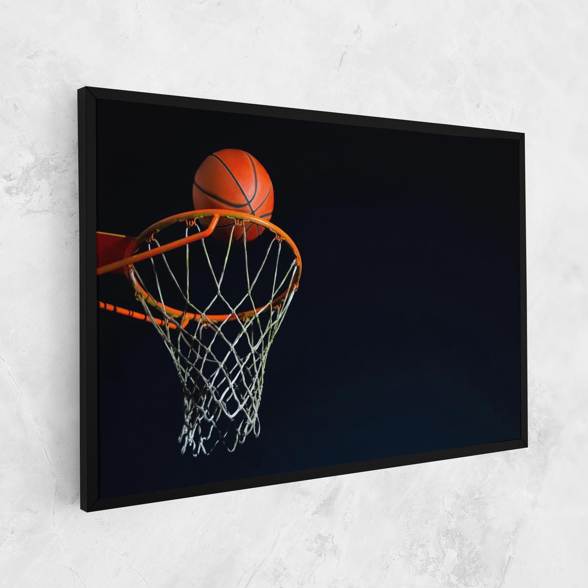 Basketball Hoop On Black mockup 1
