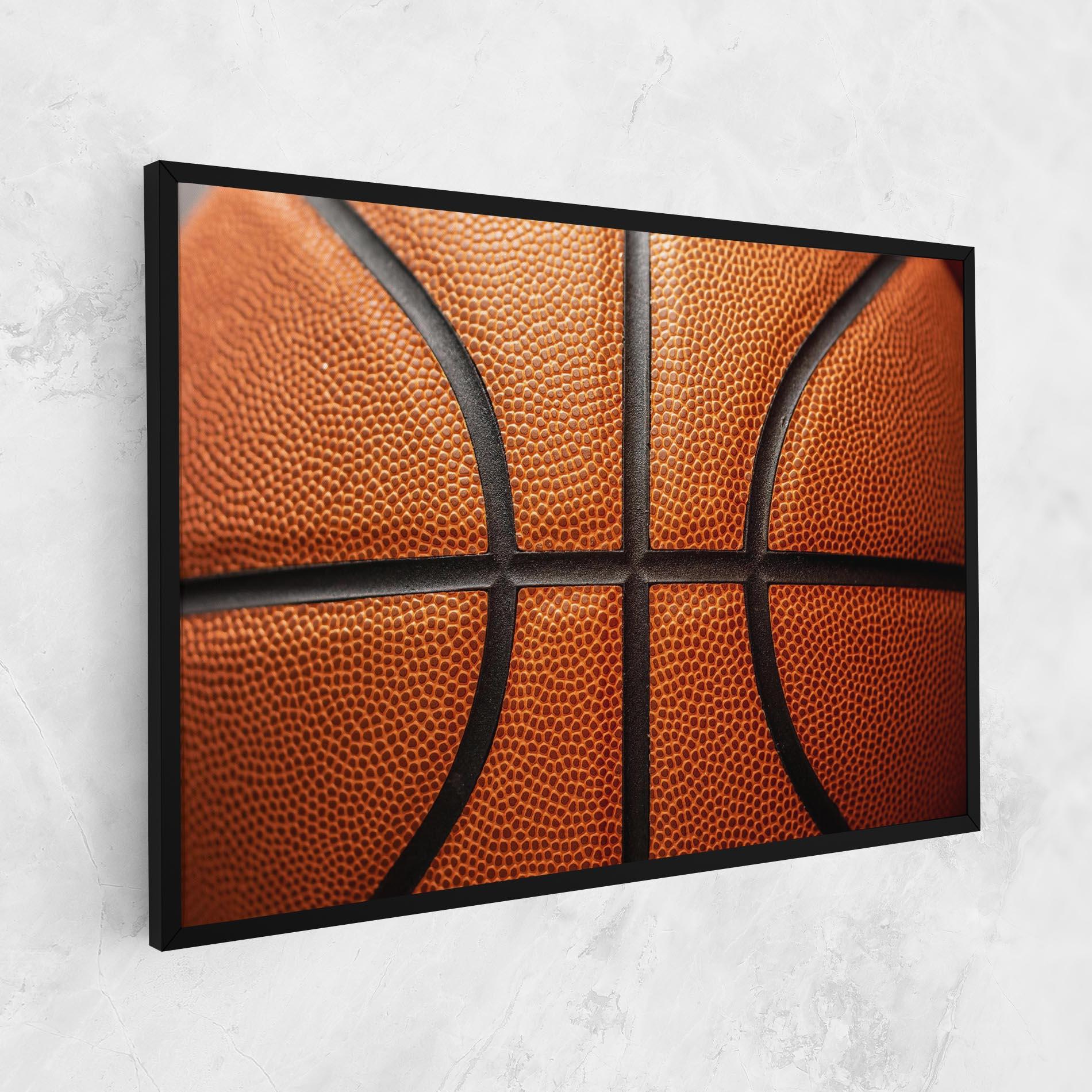 Leinwandbild Close Up Leather Basketball mockup 1