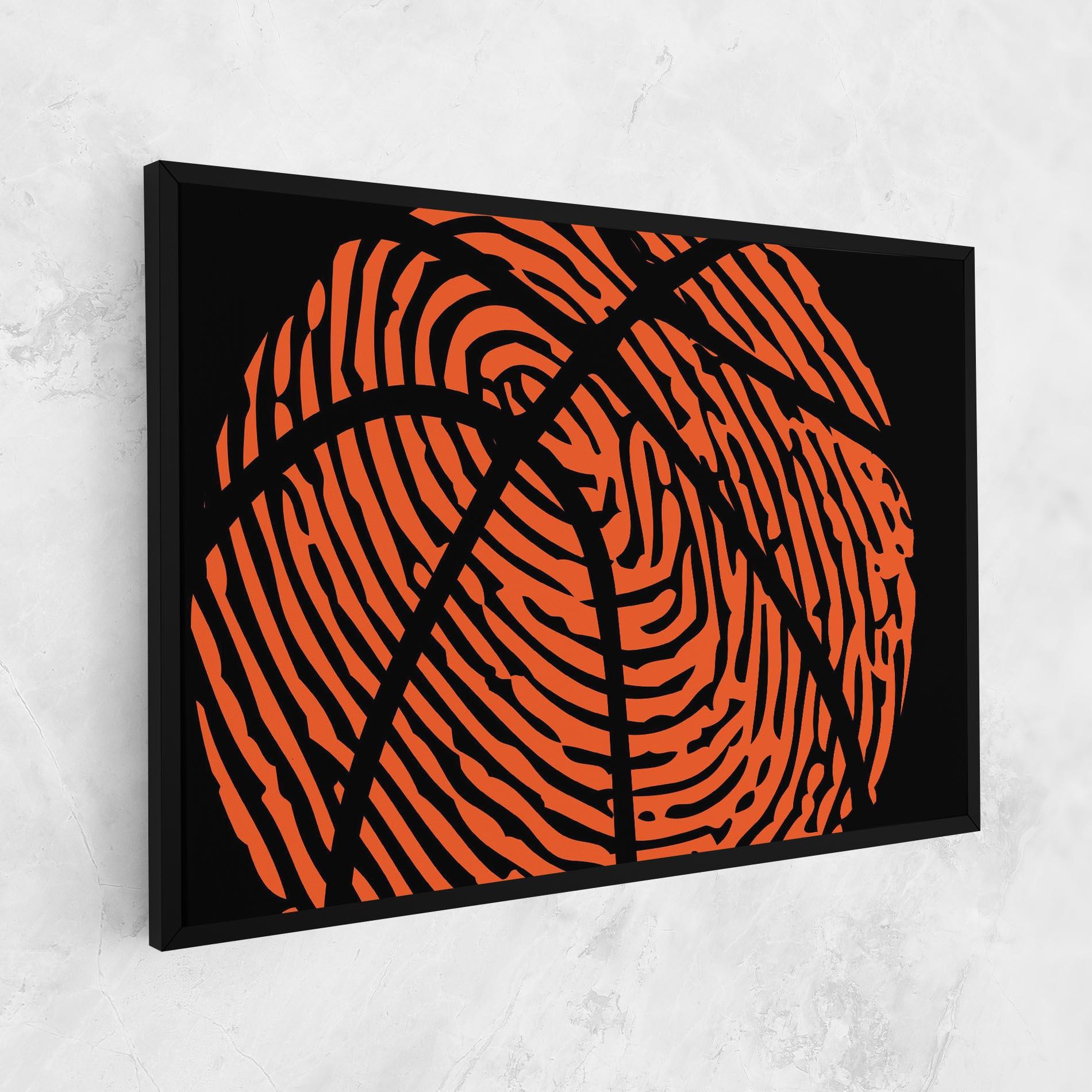 Leinwandbild Fingerprint Basketball mockup 1