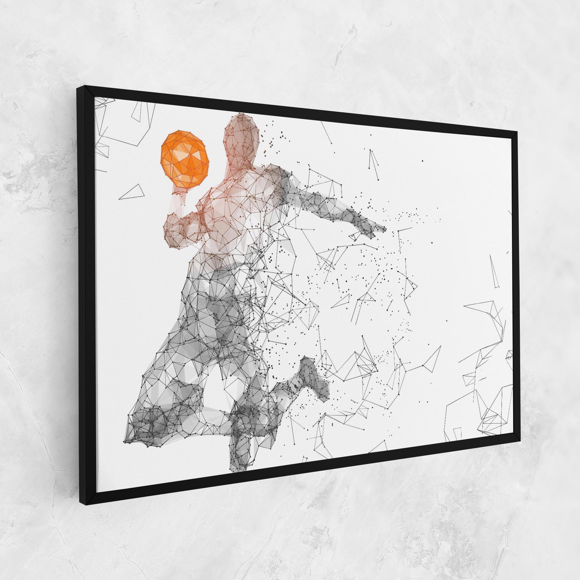 Leinwandbild Orange Line Basket mockup 1