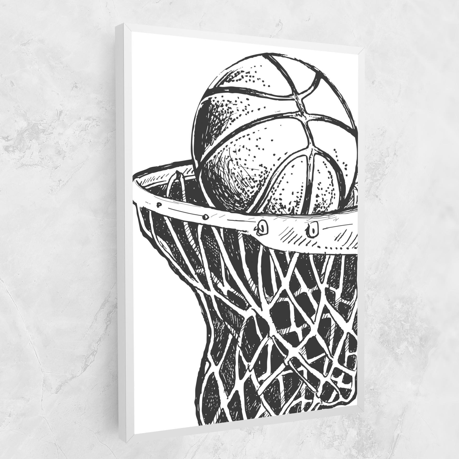 Leinwandbild Basketball Grey Hoop mockup 1
