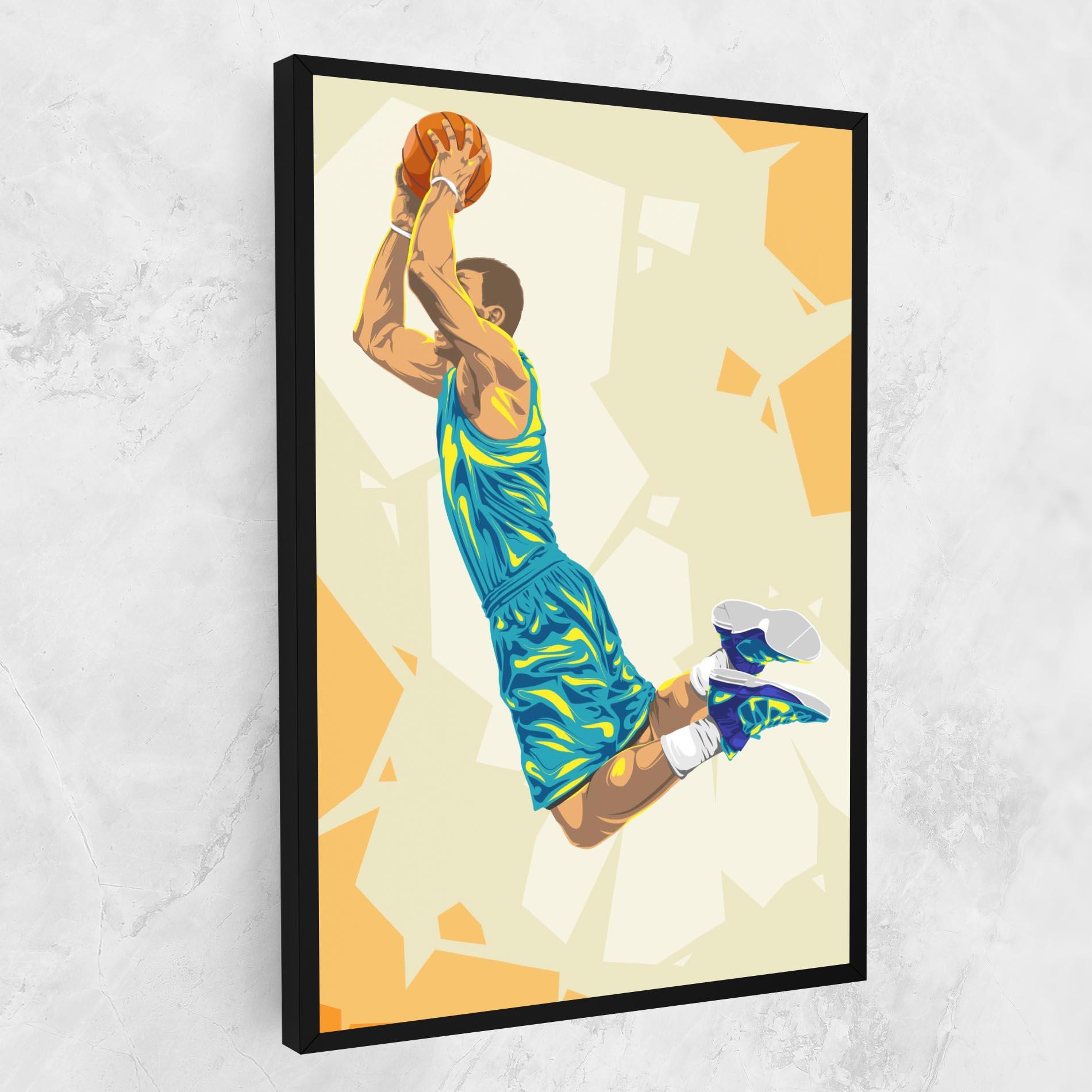 Leinwandbild Basketball Dunk Pose mockup 1