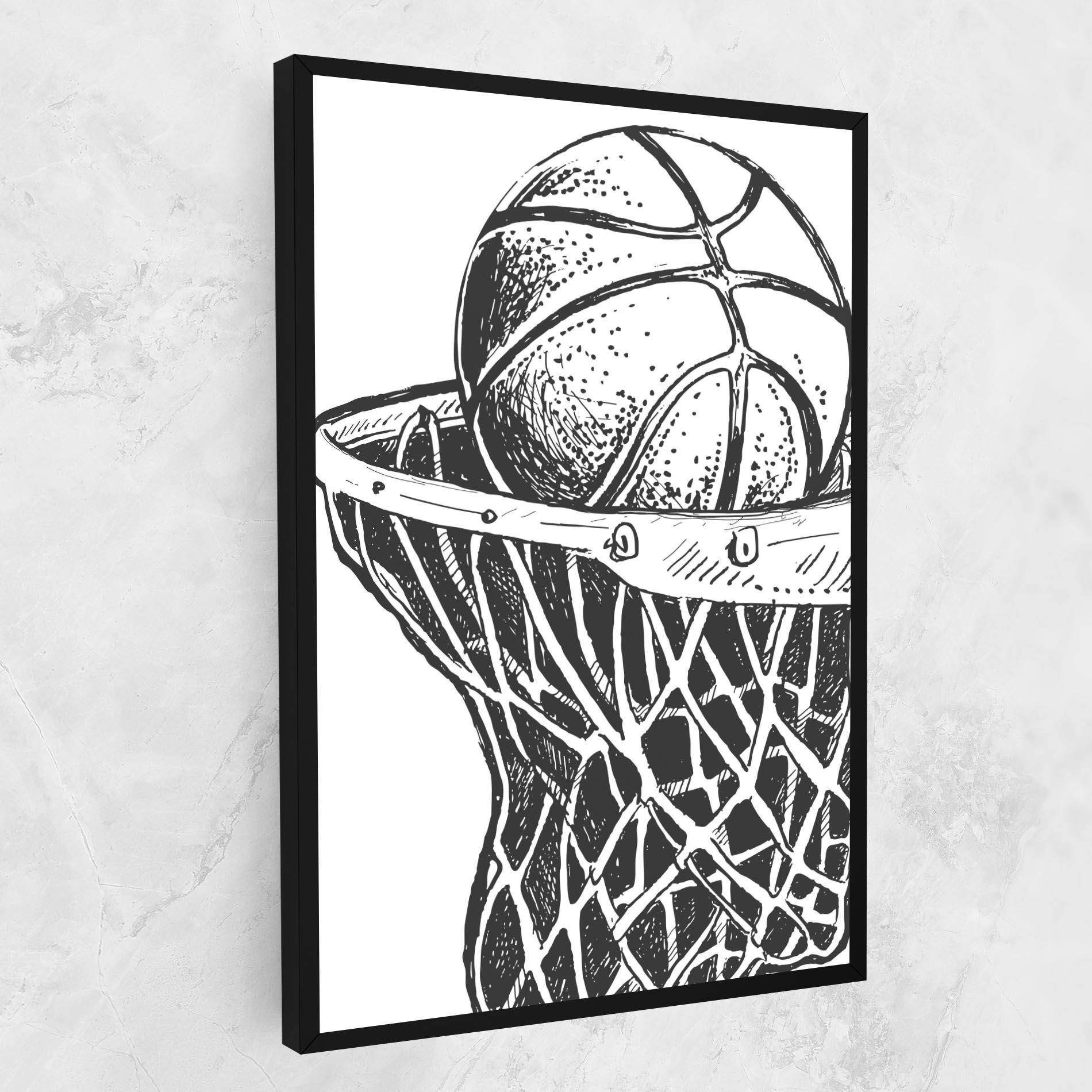 Leinwandbild Basketball Grey Hoop mockup 1