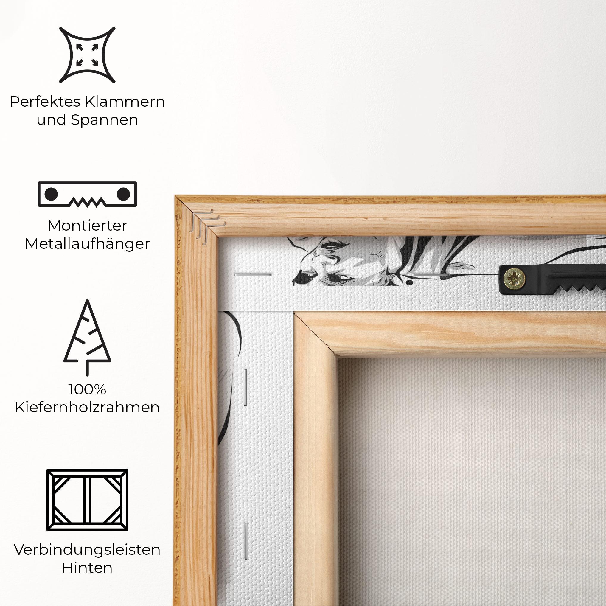 Leinwandbild Basketball Player Line mockup 5