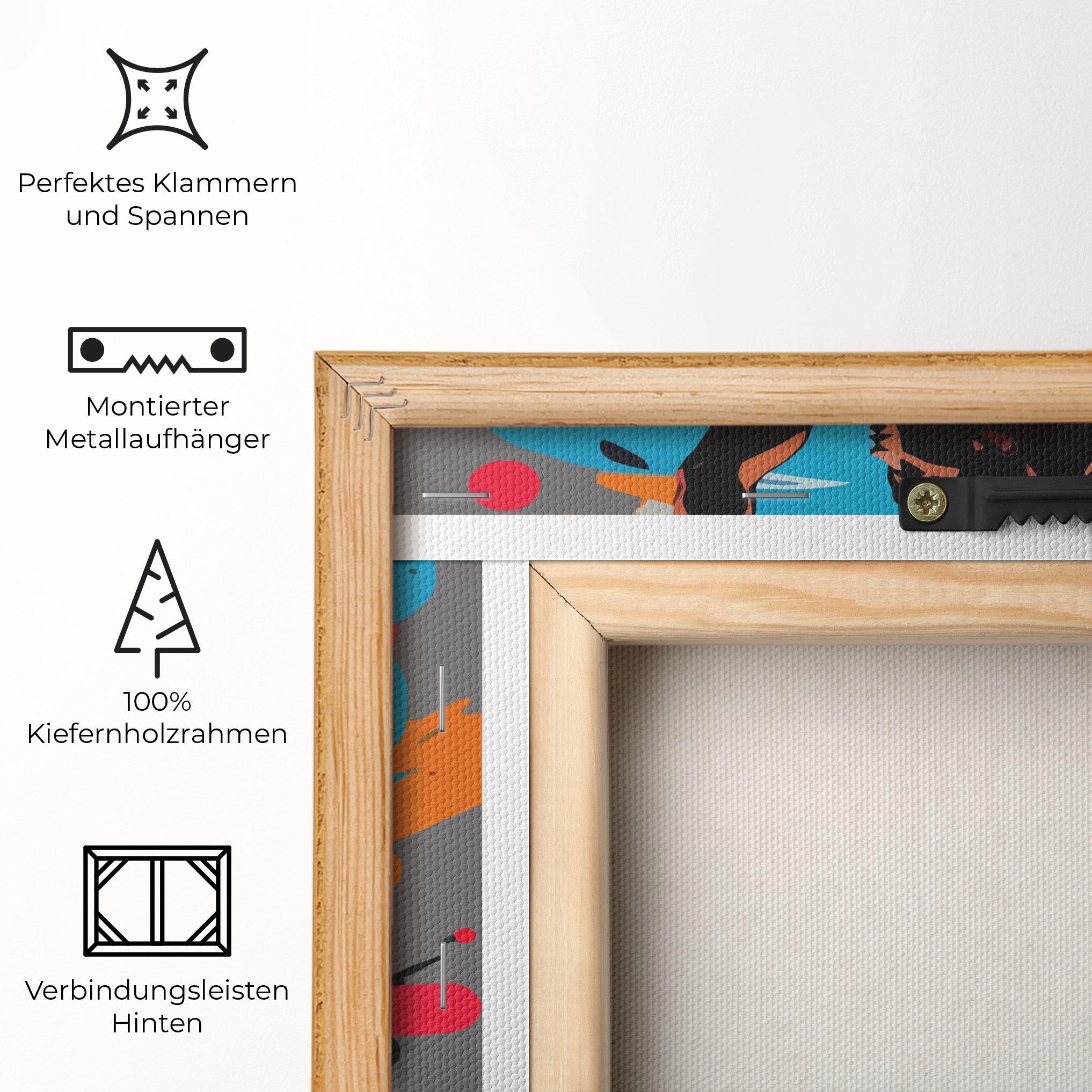 Leinwandbild Blue Red Basket mockup 5