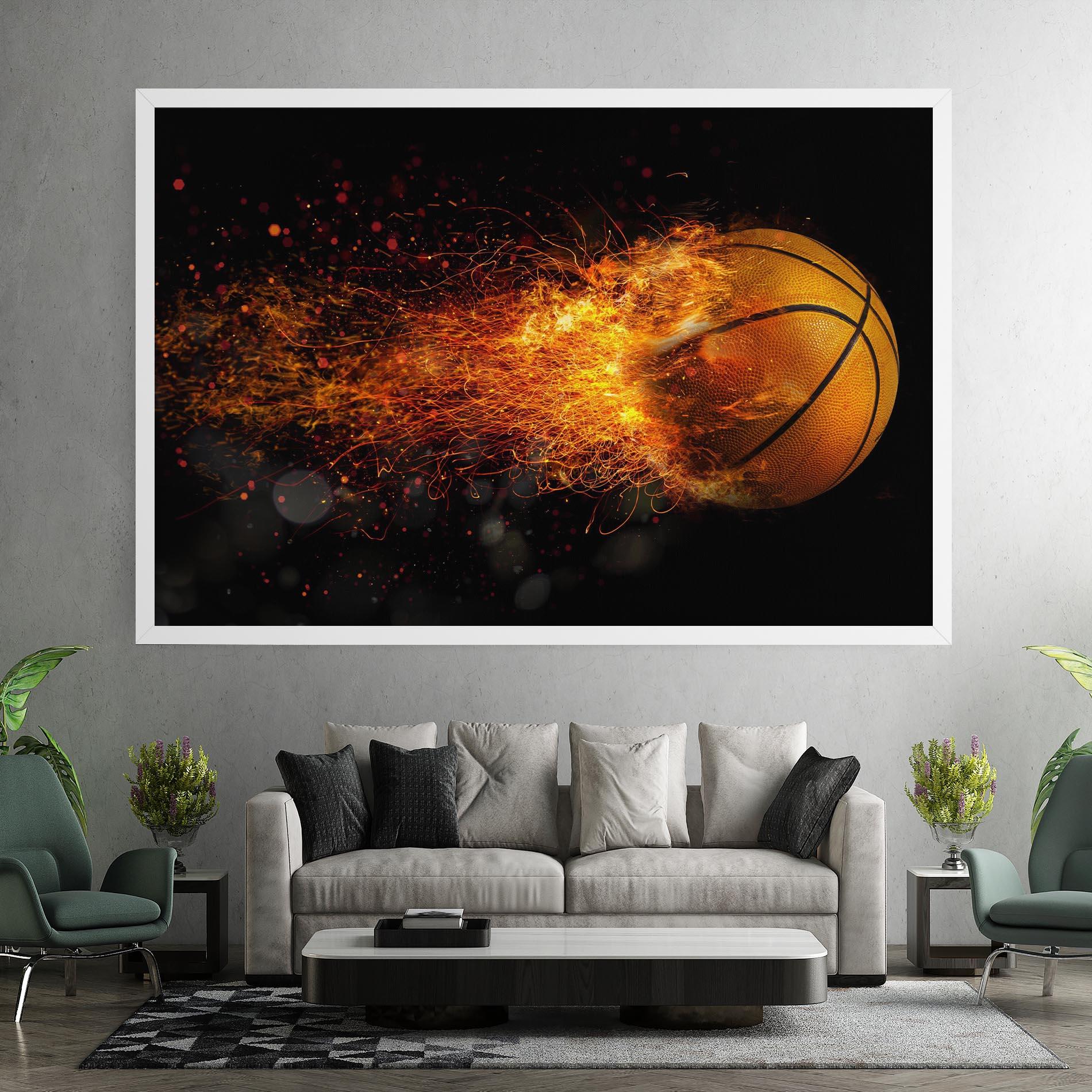 Leinwandbild Basket Ball Flame mockup 7