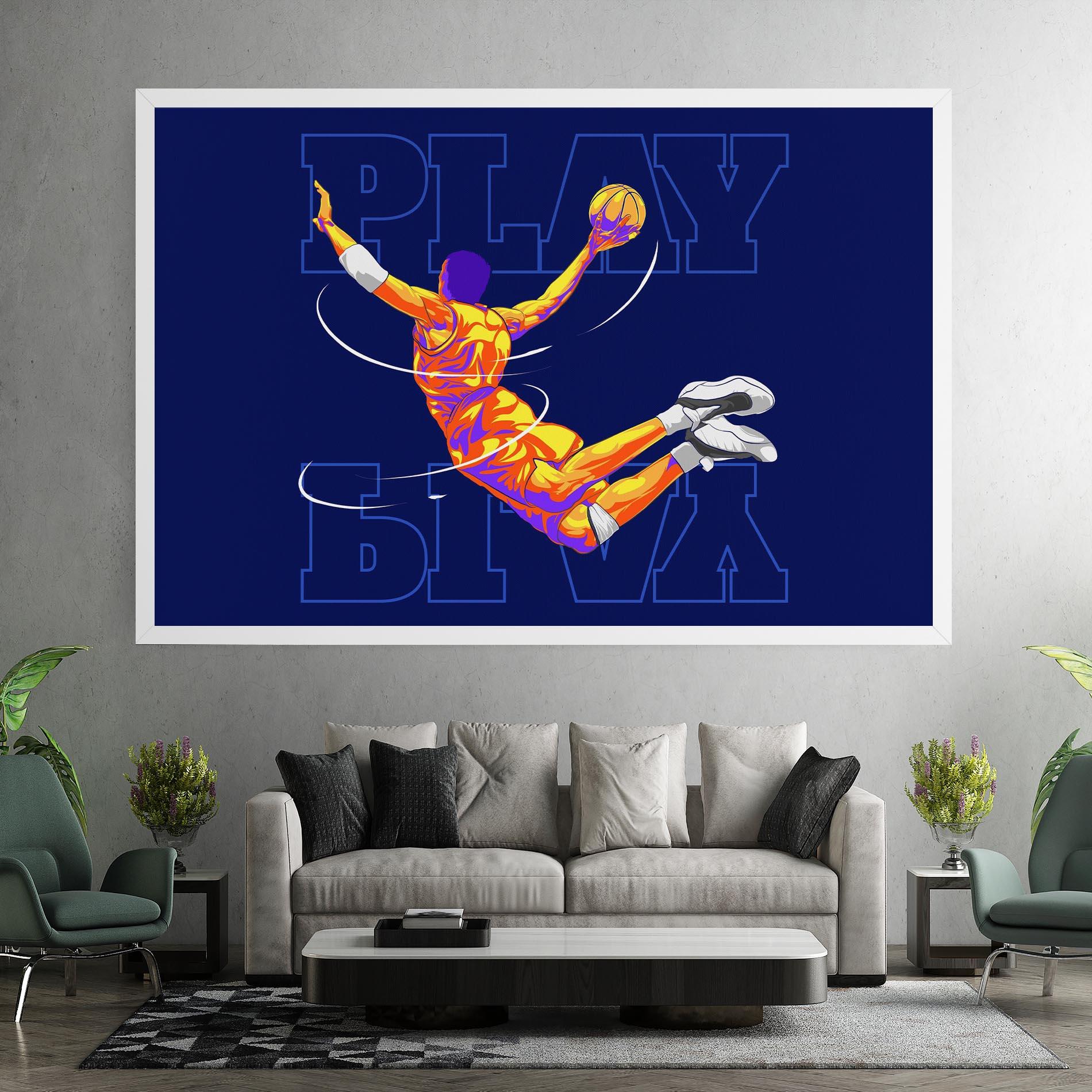 Leinwandbild Basketball Blue mockup 7