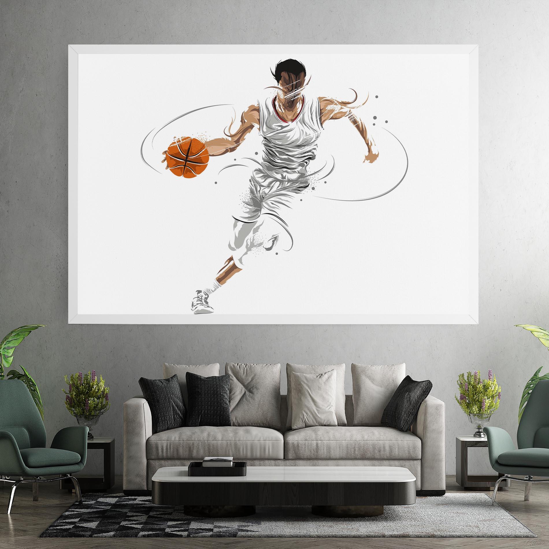 Leinwandbild Dribbling Basketbal mockup 7