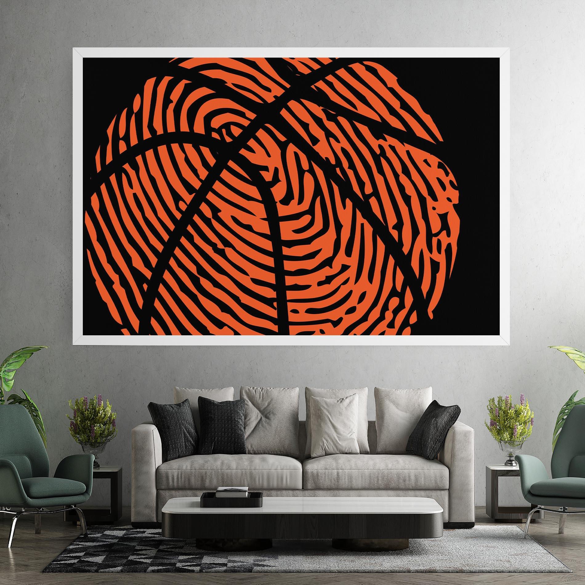 Leinwandbild Fingerprint Basketball mockup 7