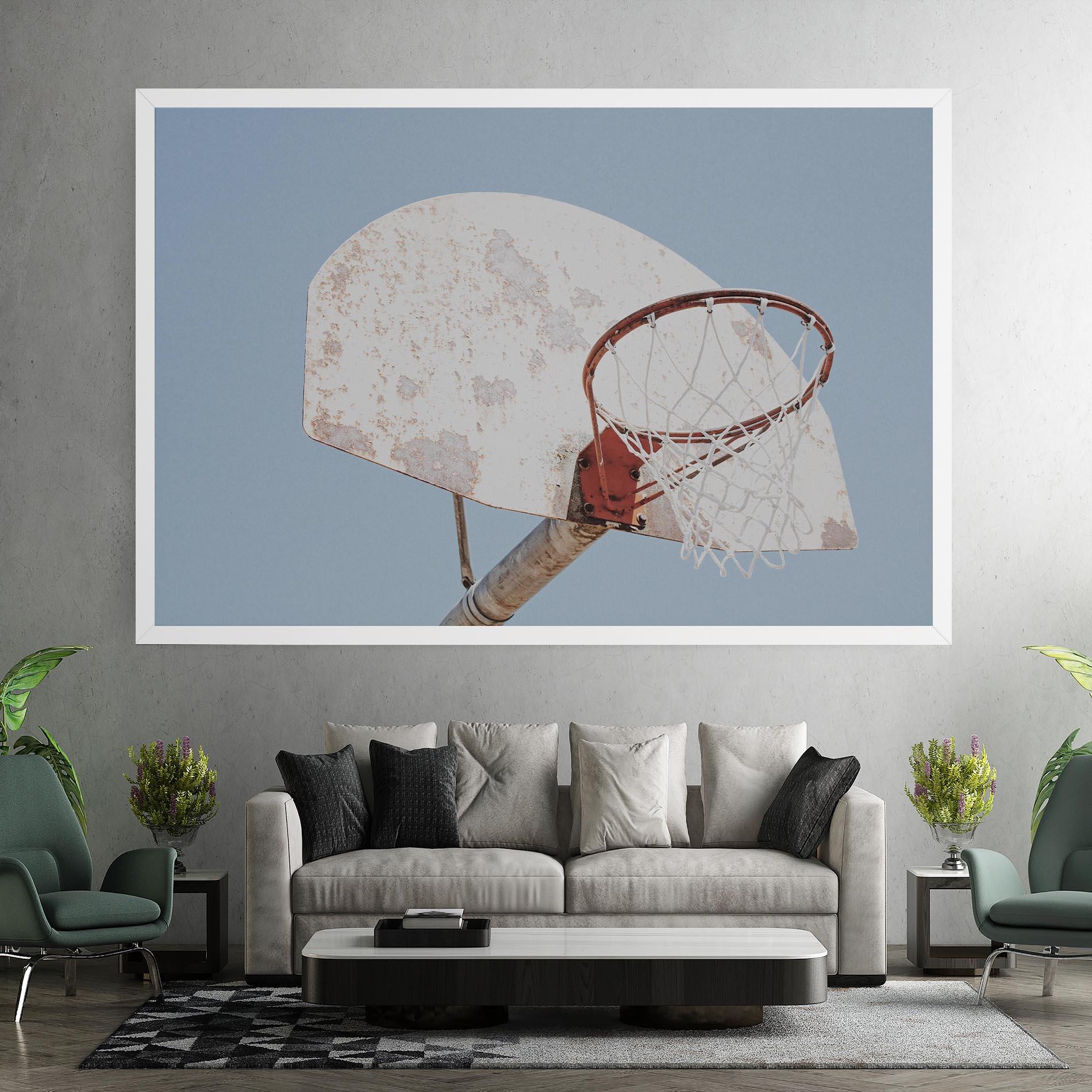 Leinwandbild Old Basketball Hoop mockup 7