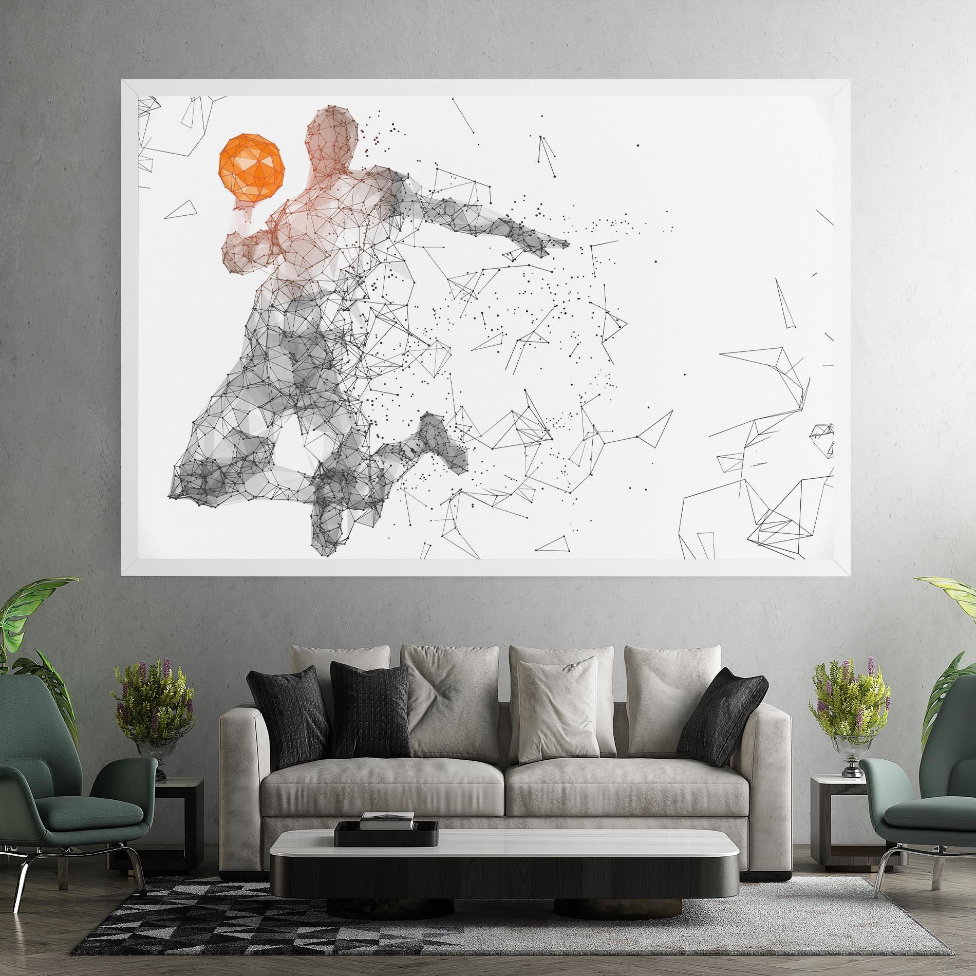 Leinwandbild Orange Line Basket mockup 7