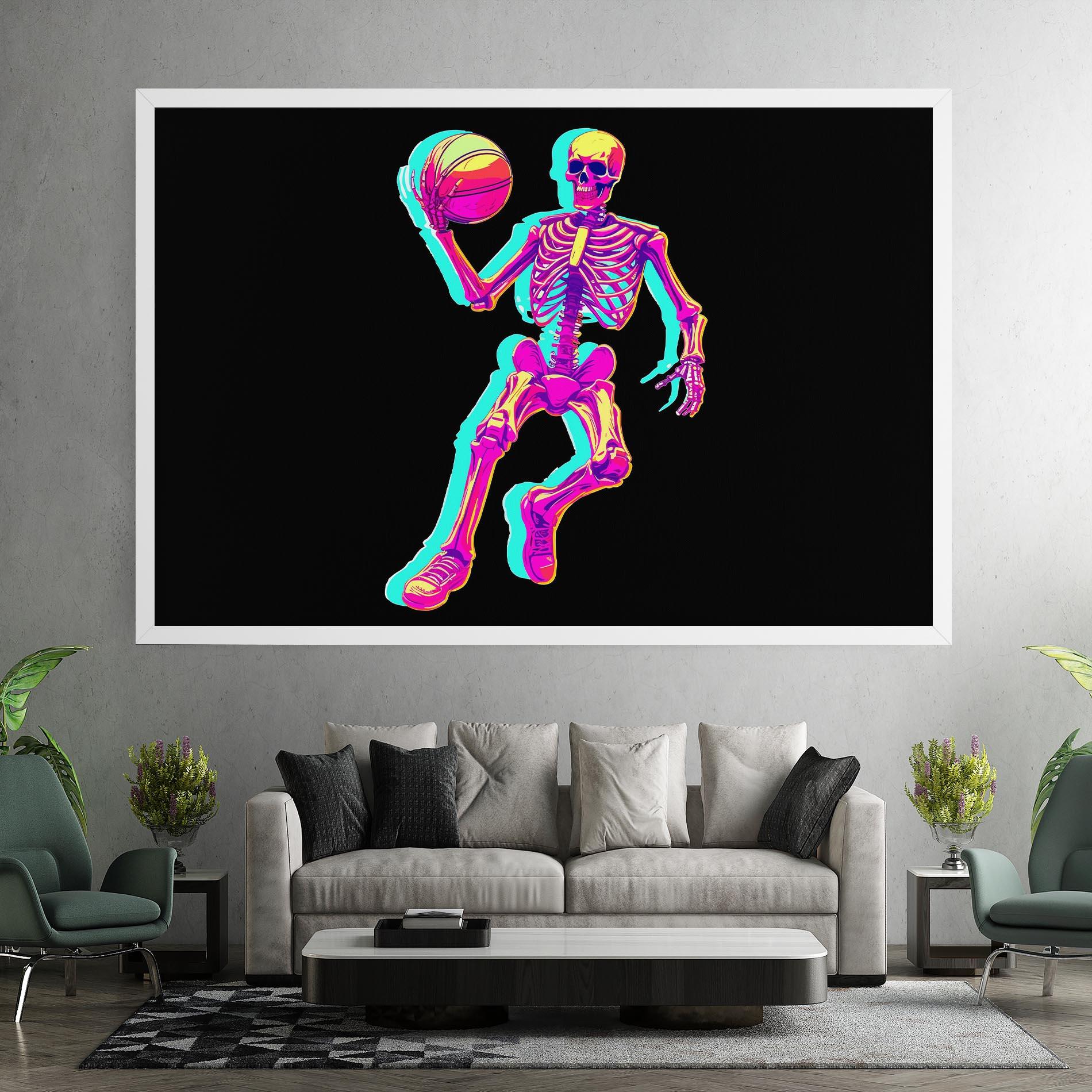 Leinwandbild Skeleton Basketball mockup 7