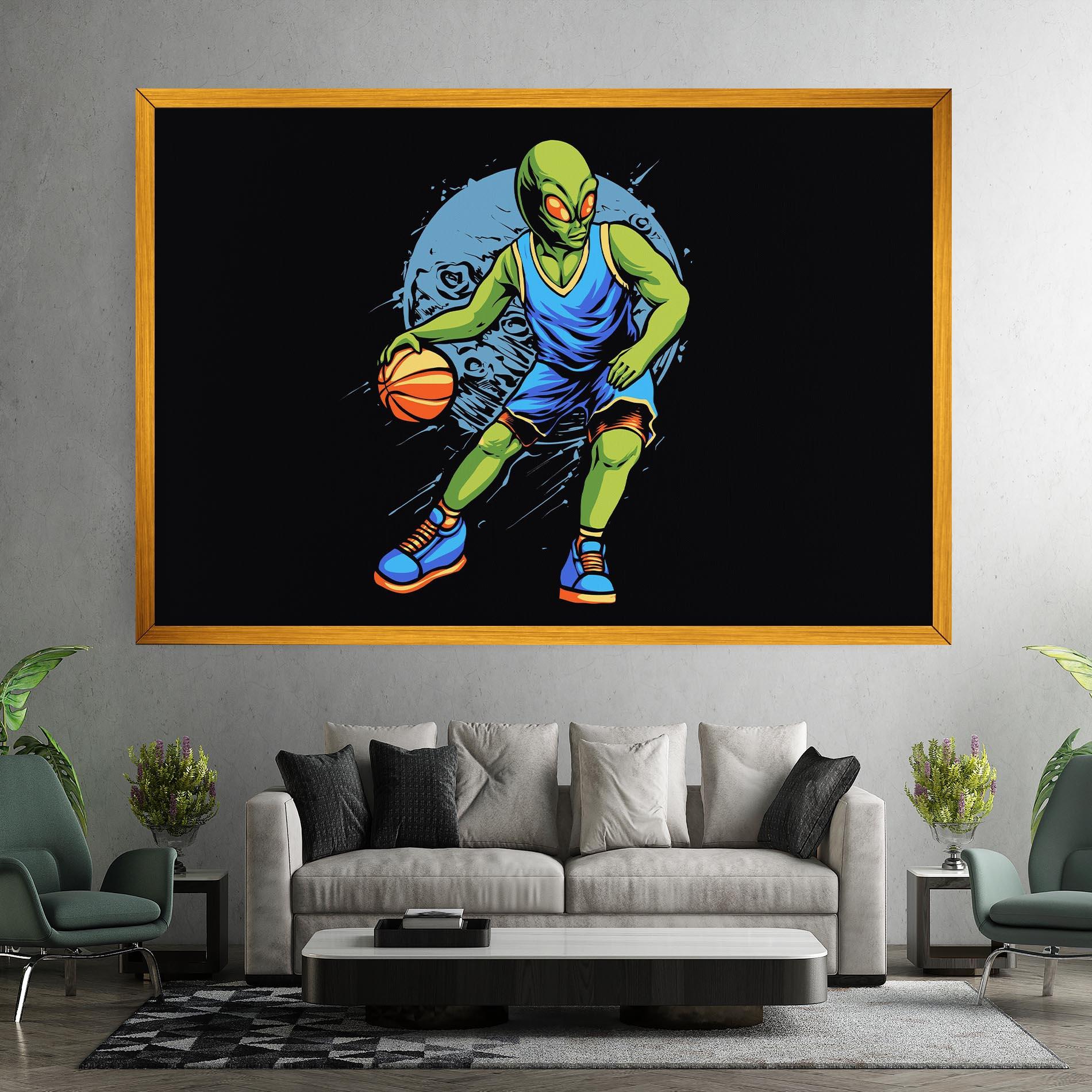Leinwandbild Alien Basketball mockup 7