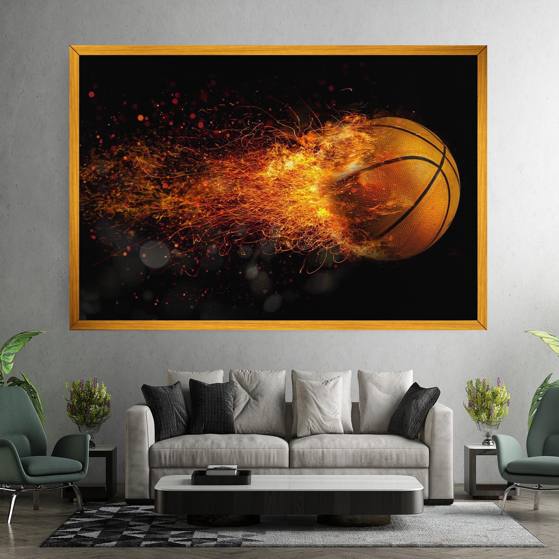 Leinwandbild Basket Ball Flame mockup 7
