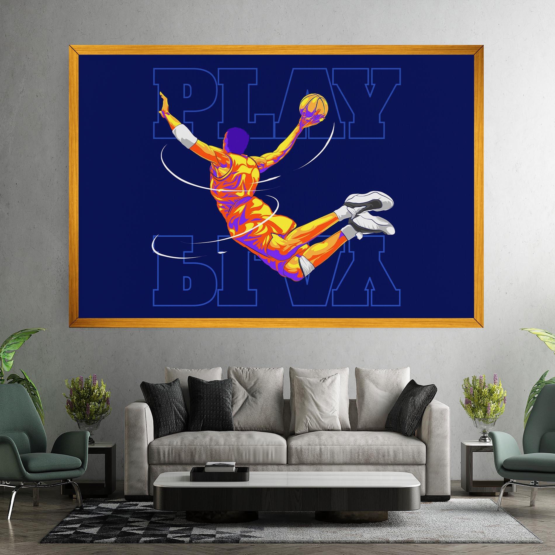 Leinwandbild Basketball Blue mockup 7
