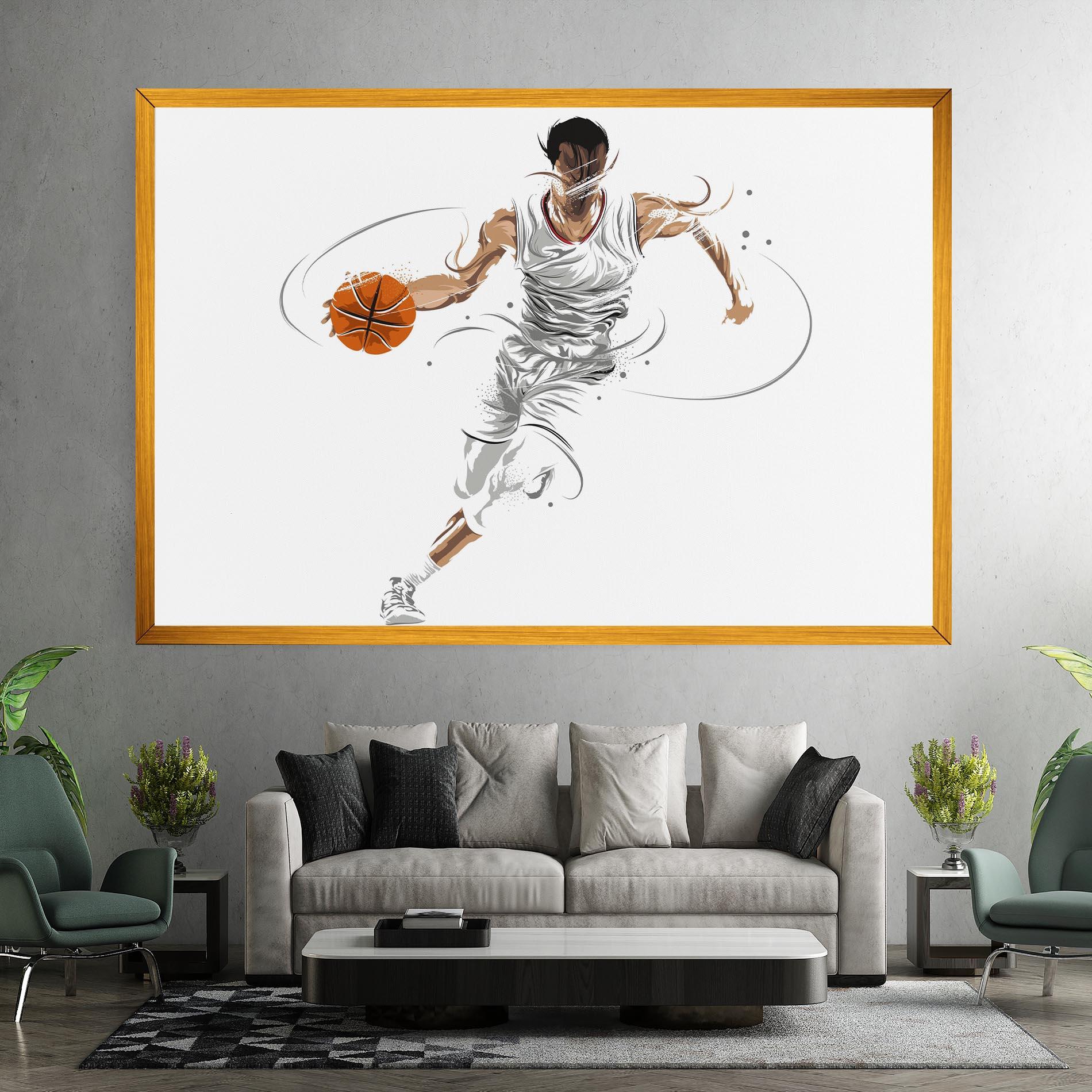 Leinwandbild Dribbling Basketbal mockup 7