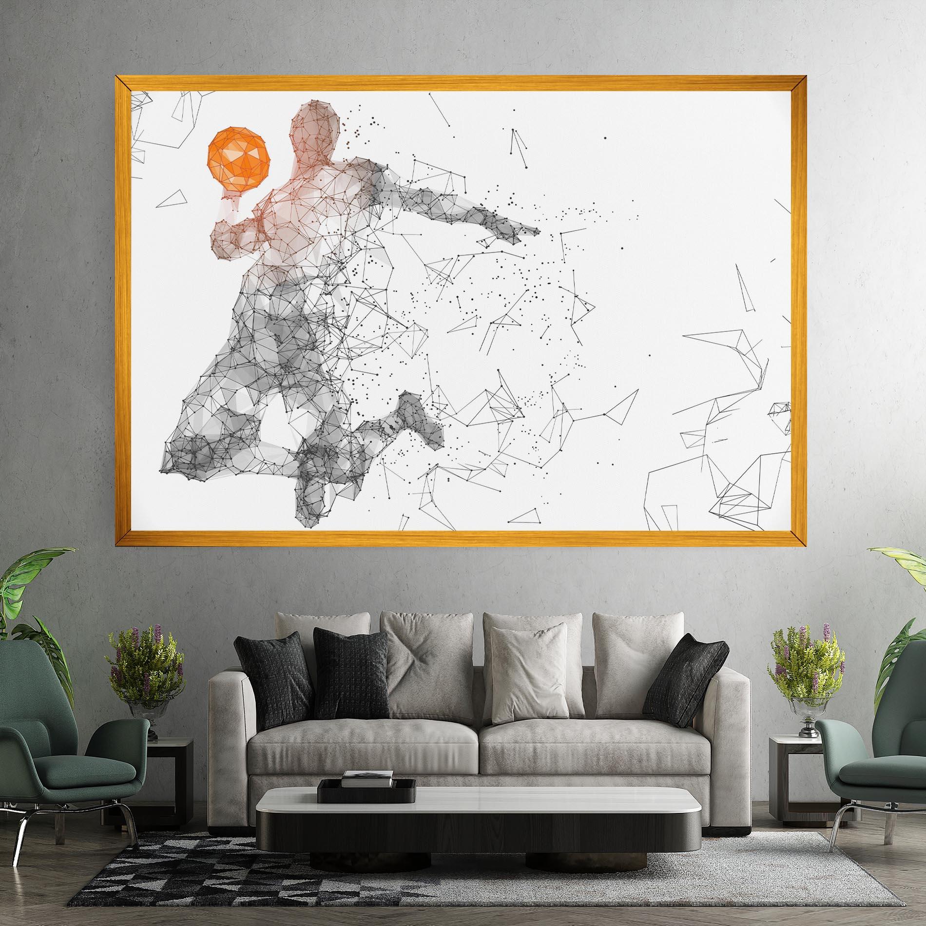 Leinwandbild Orange Line Basket mockup 7