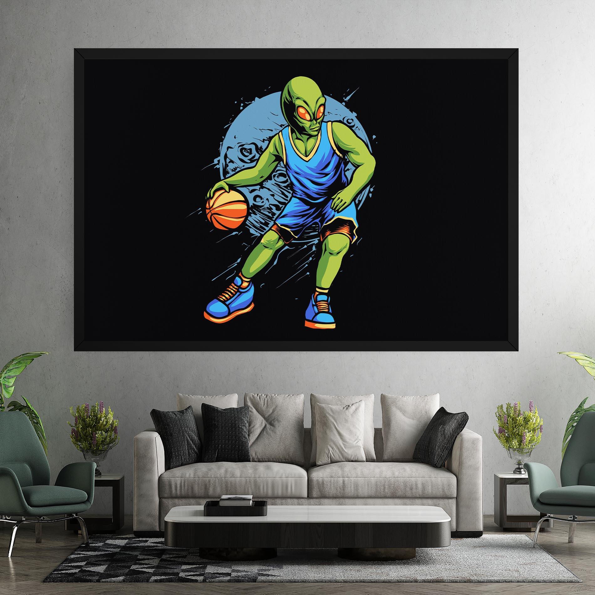 Leinwandbild Alien Basketball mockup 7