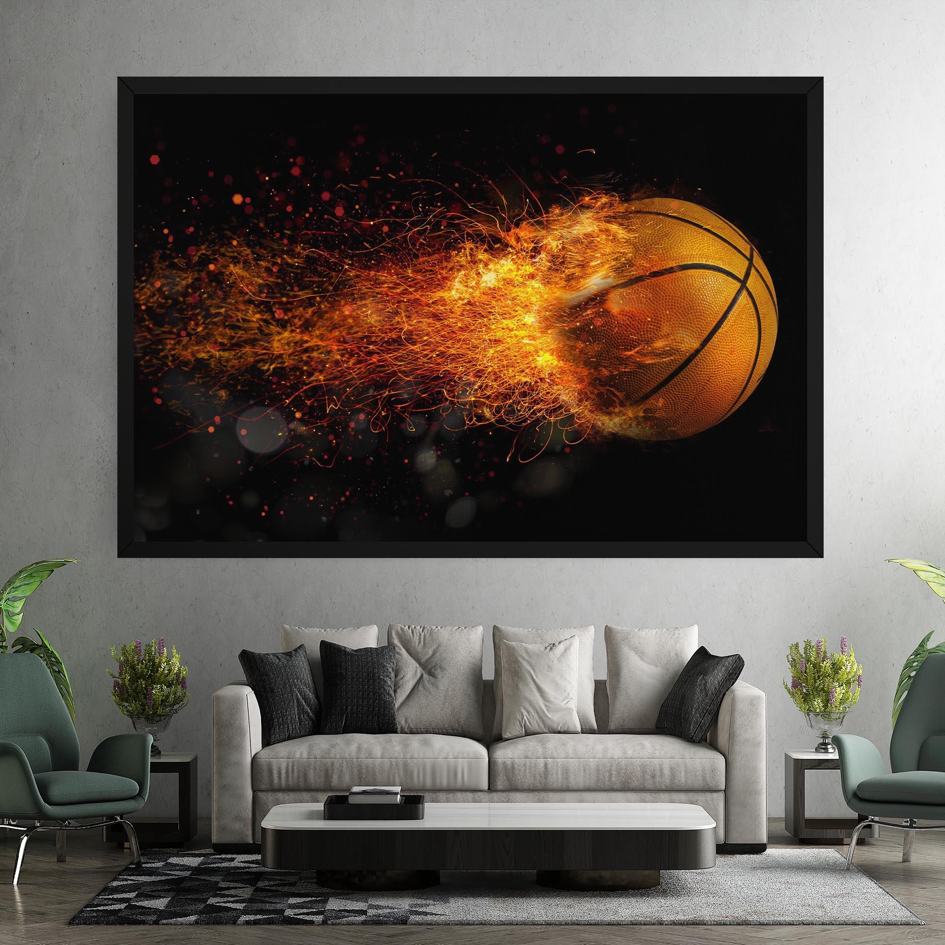 Leinwandbild Basket Ball Flame mockup 7