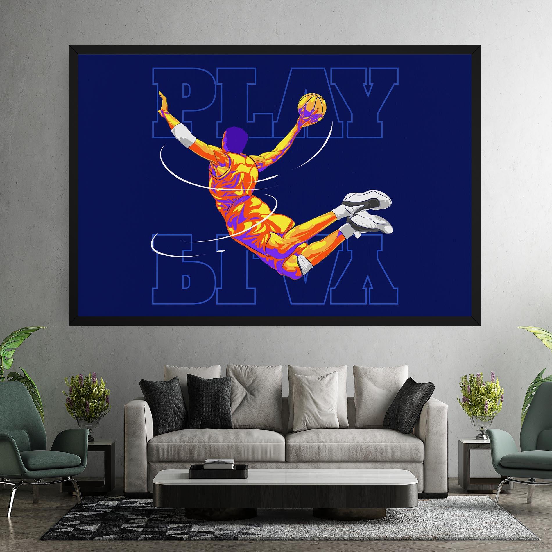 Leinwandbild Basketball Blue mockup 7