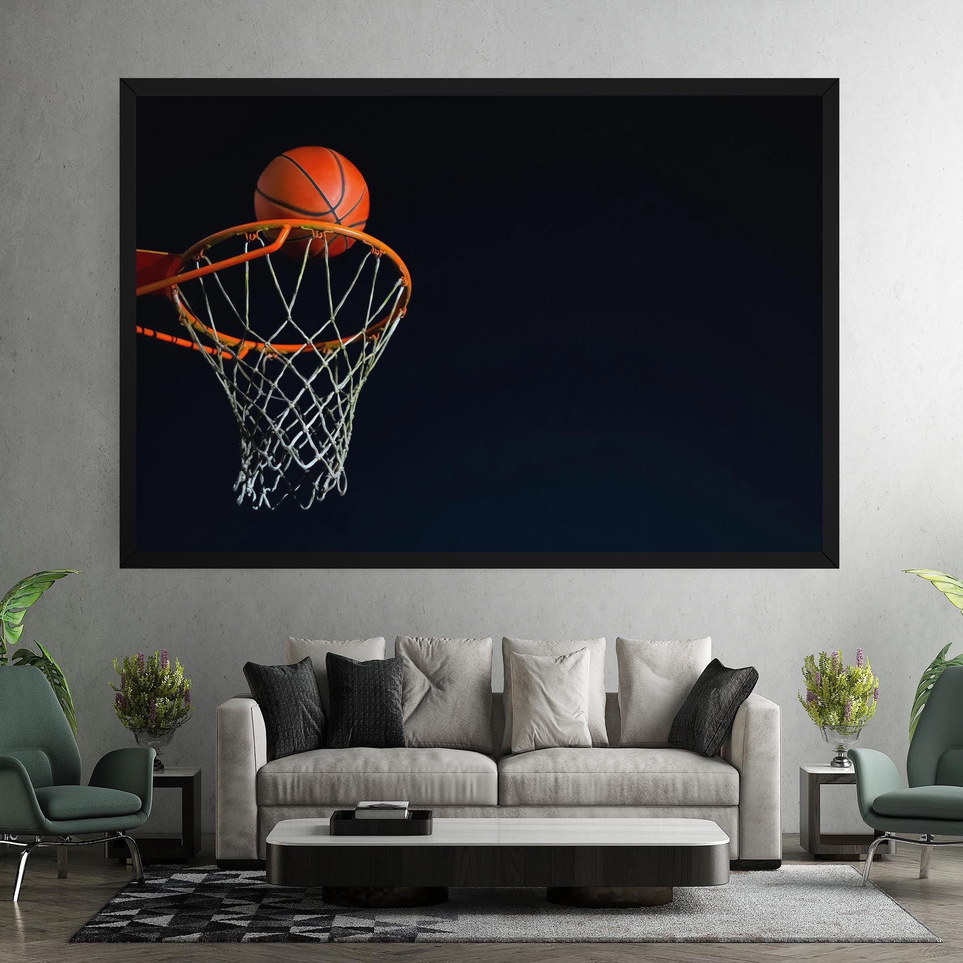 Basketball Hoop On Black mockup 7