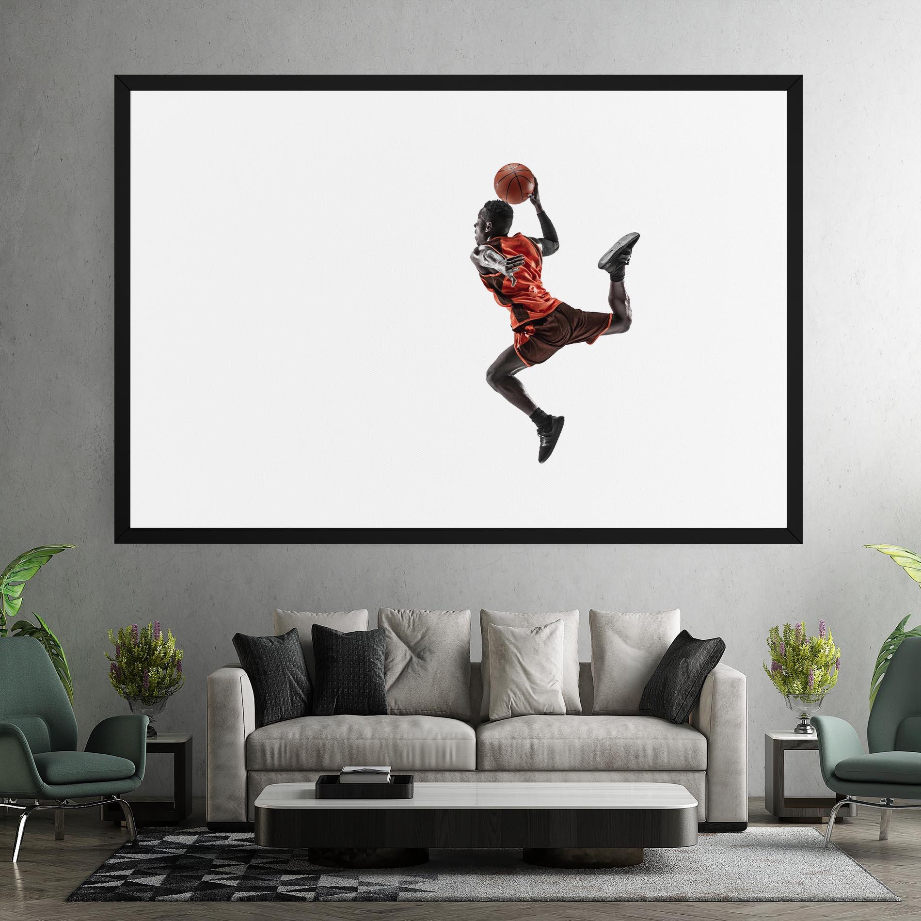 Leinwandbild Basketball Player Flying mockup 7