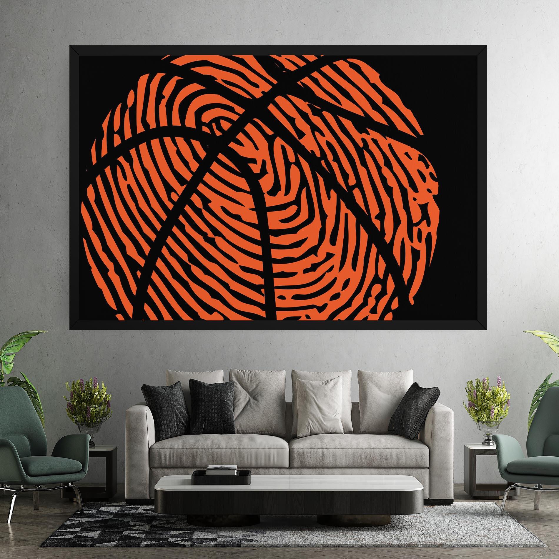 Leinwandbild Fingerprint Basketball mockup 7