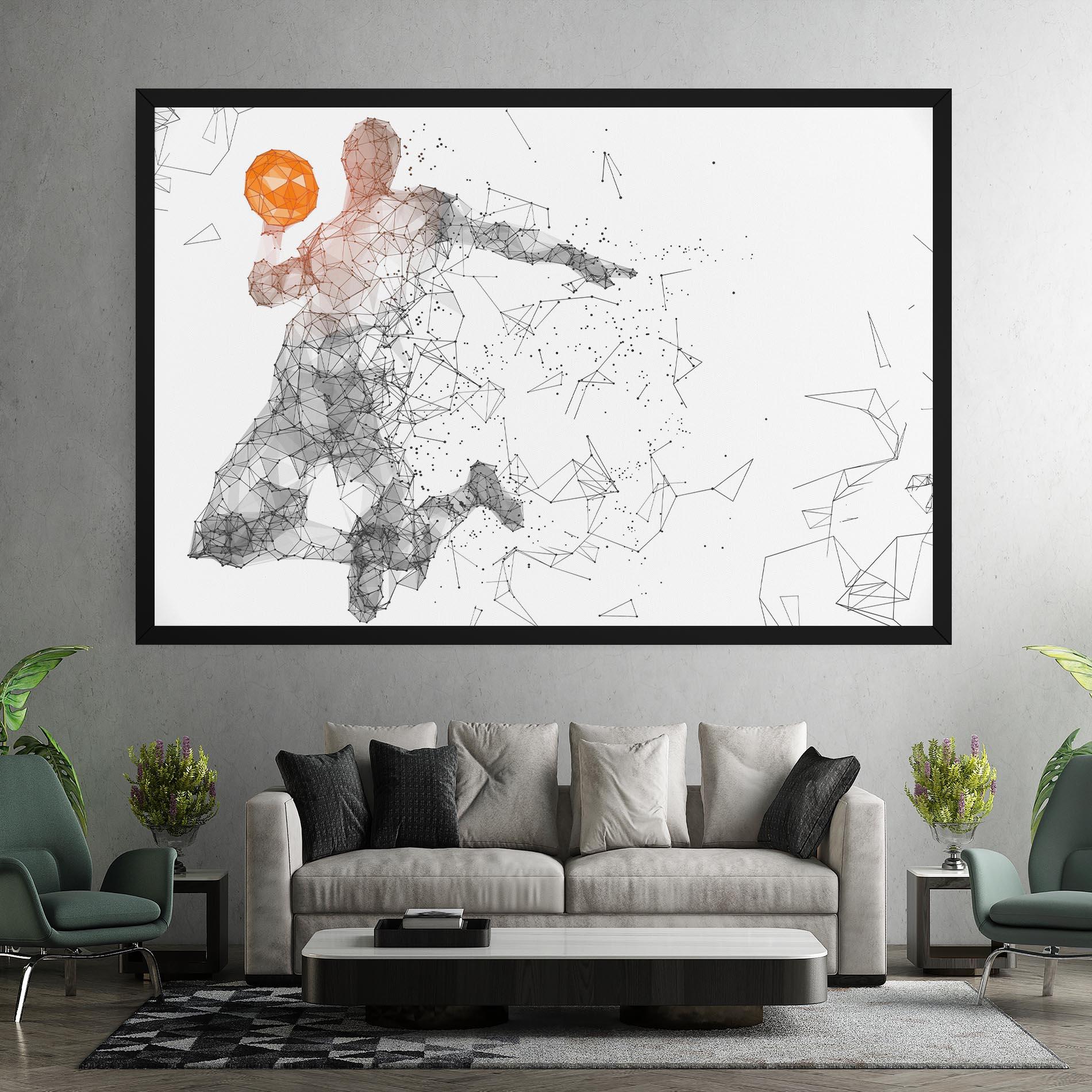 Leinwandbild Orange Line Basket mockup 7