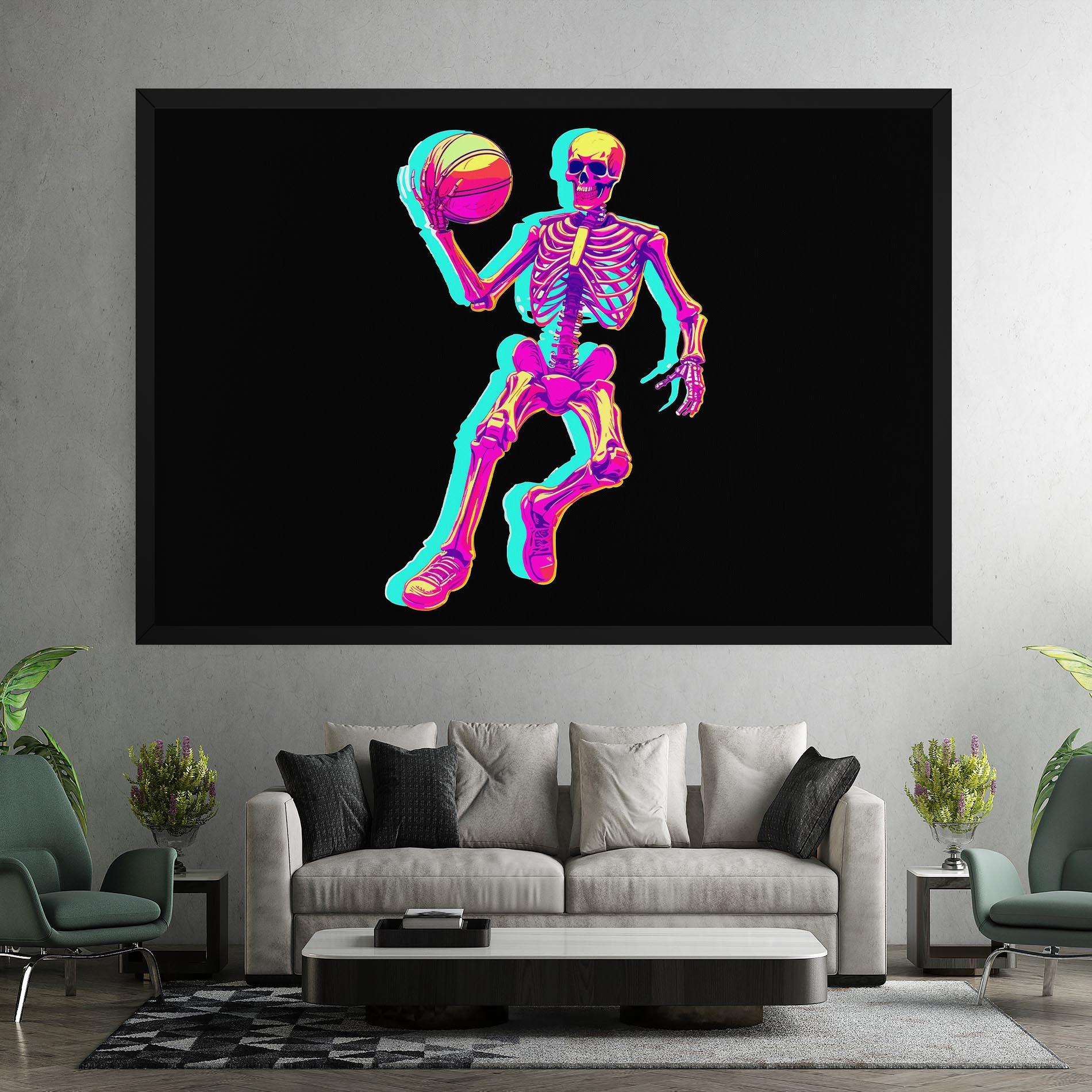 Leinwandbild Skeleton Basketball mockup 7