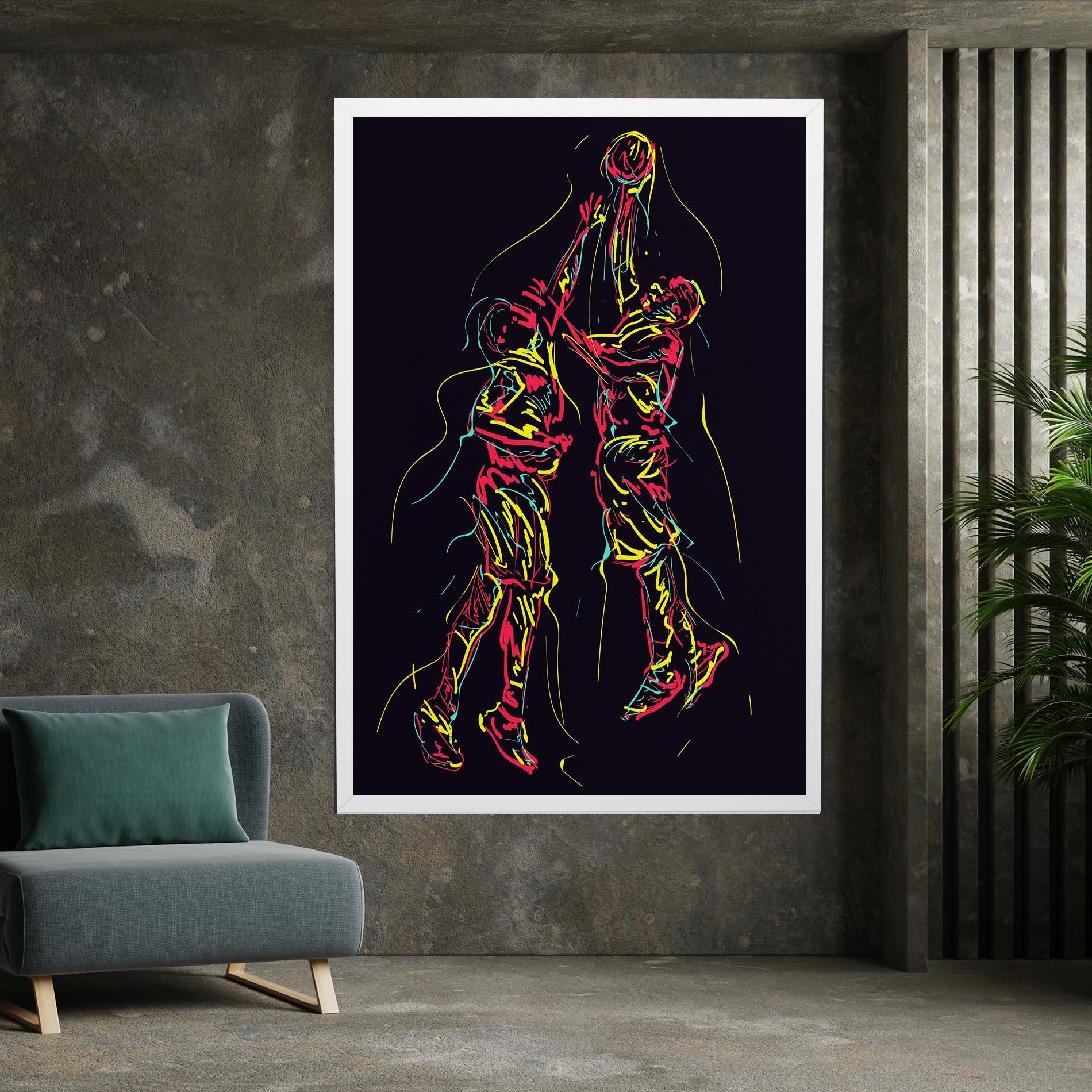 Leinwandbild Basket Line Jump mockup 7