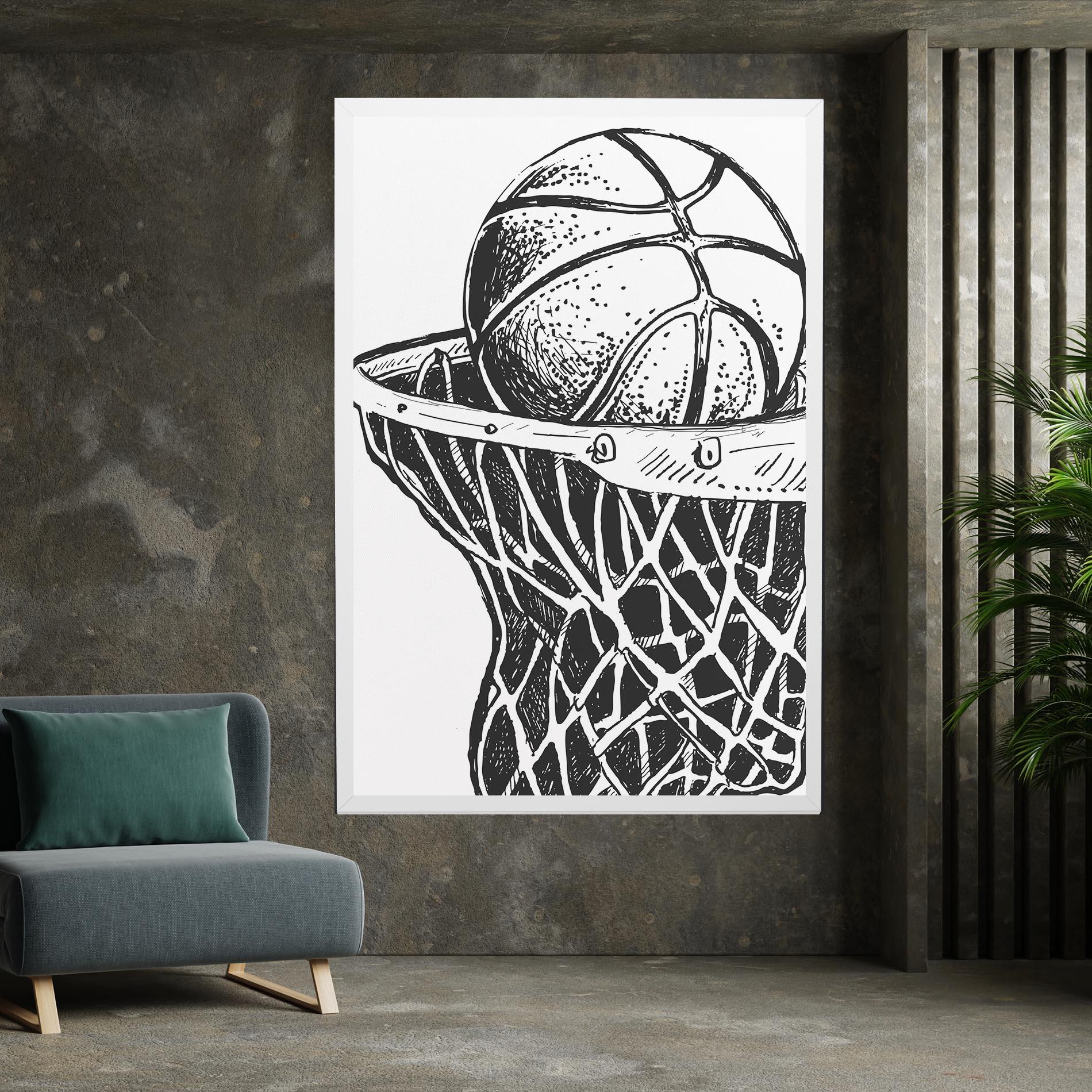Leinwandbild Basketball Grey Hoop mockup 7