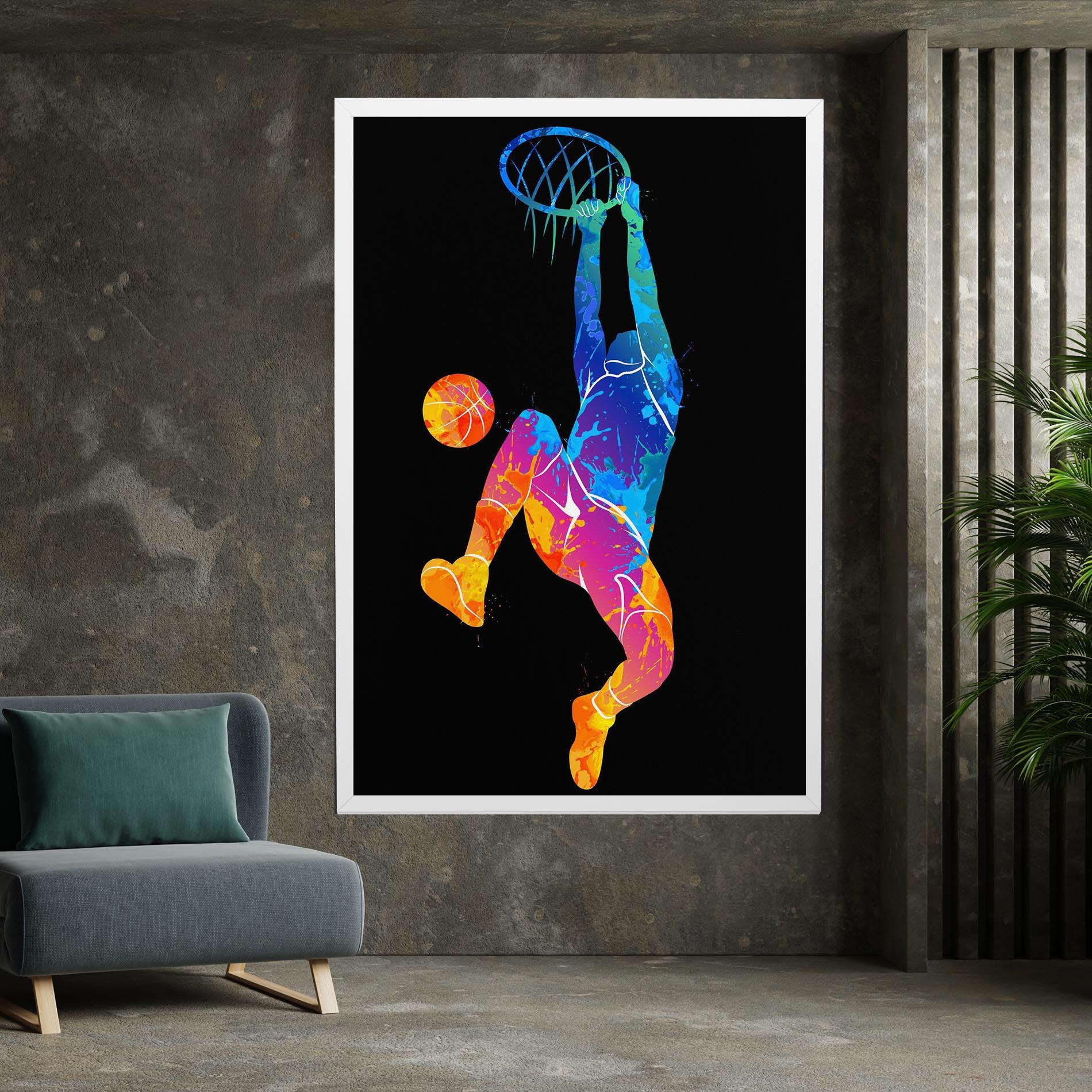 Leinwandbild Blue Basket Hoop mockup 7