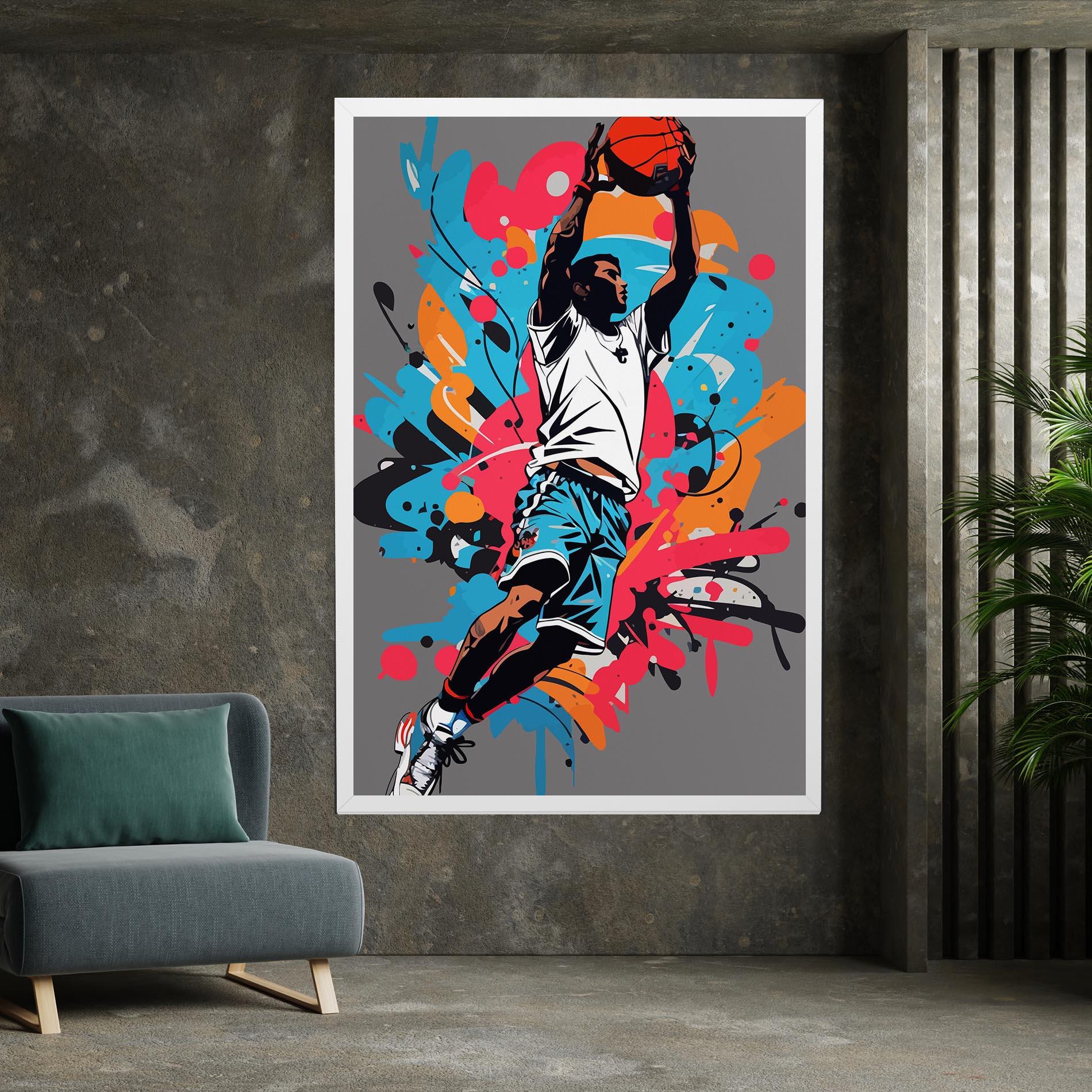 Leinwandbild Blue Red Basket mockup 7