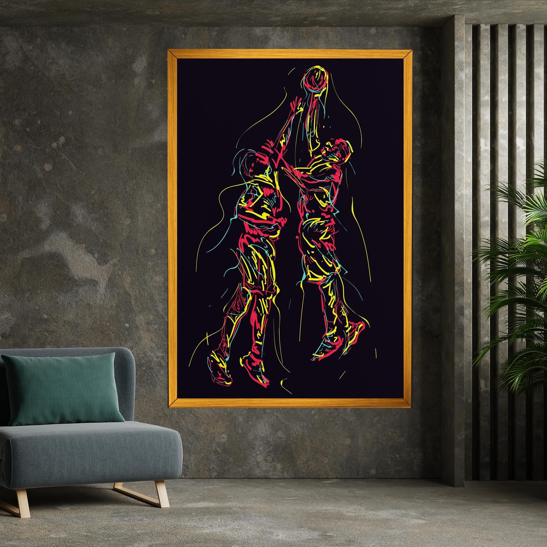 Leinwandbild Basket Line Jump mockup 7