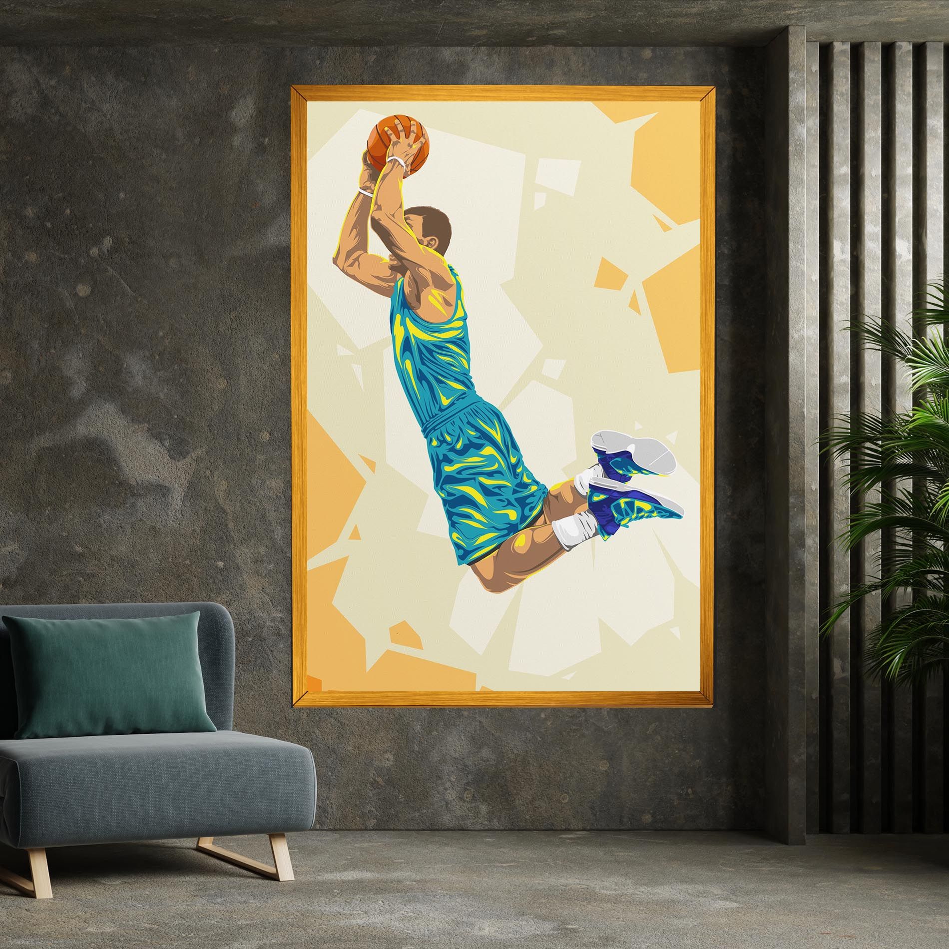 Basketball Dunk Pose mockup 7