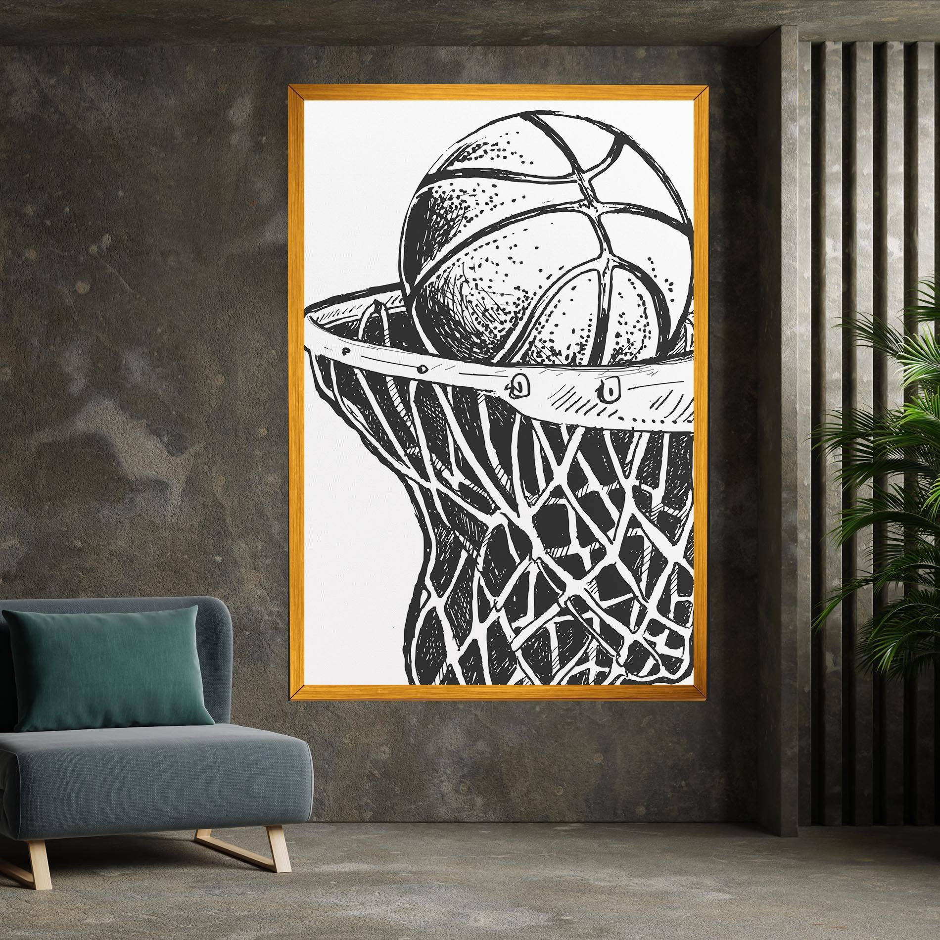 Leinwandbild Basketball Grey Hoop mockup 7